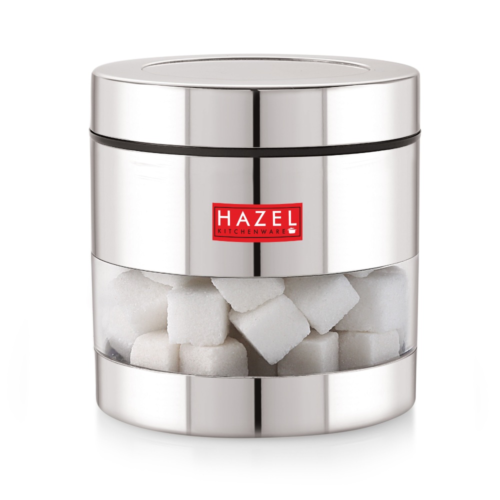 HAZEL Stainless Steel Container Set | Steel Container For Kitchen Storage Set | Multipurpose Storage Box for Kitchen I, 400 ML, Set of 2