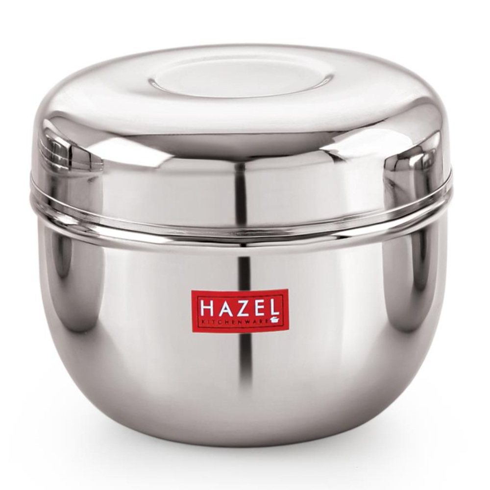 HAZEL Stainless Steel Unique Design Apple Shape Container Set of 3 Pc, 650 to 1300 ml, Silver