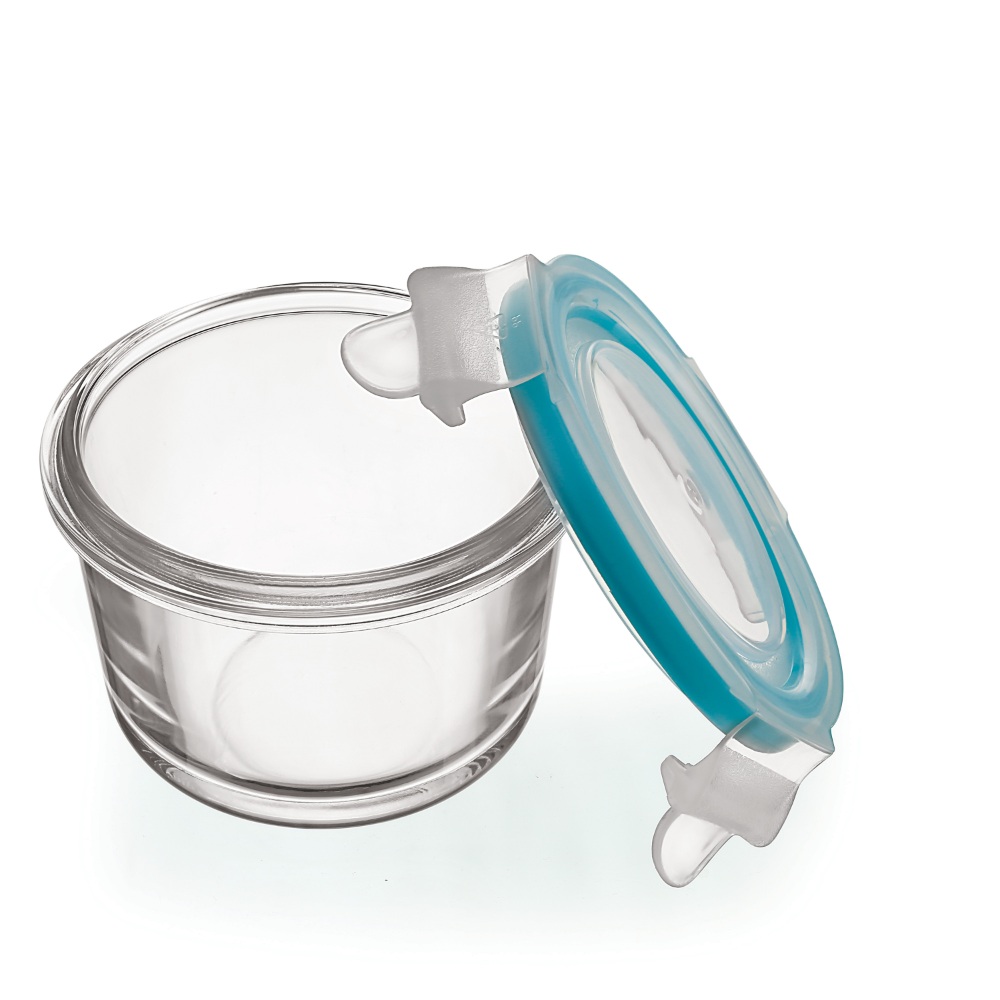 HAZEL Borosilicate Glass Airtight & Leak Proof Container, Set of 2 (2 x 150 ml) - Transparent