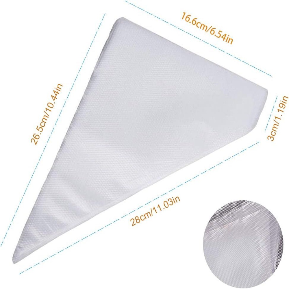 HAZEL Plastic Disposible Piping Bag Decoration Accessories, 50 pcs