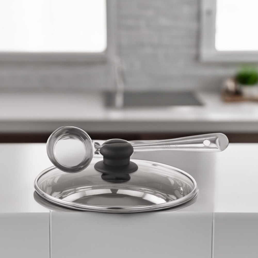 HAZEL Glass Cookware Lid With Knob and Built In Steam Vents, 24.5 cm