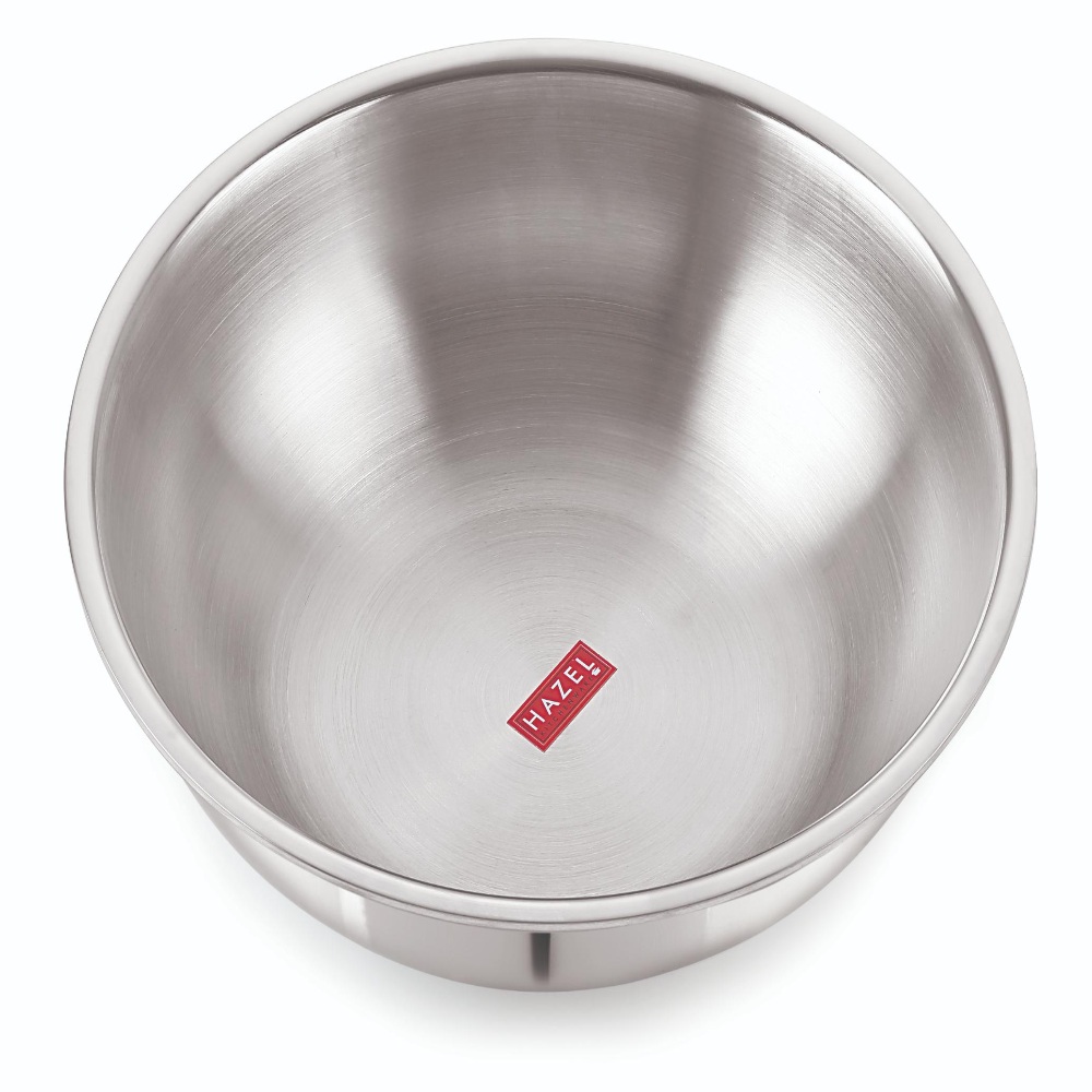 HAZEL Triply Stainless Steel Induction Bottom Tasra Tasla, 5.5 Litre, 33.8 cm