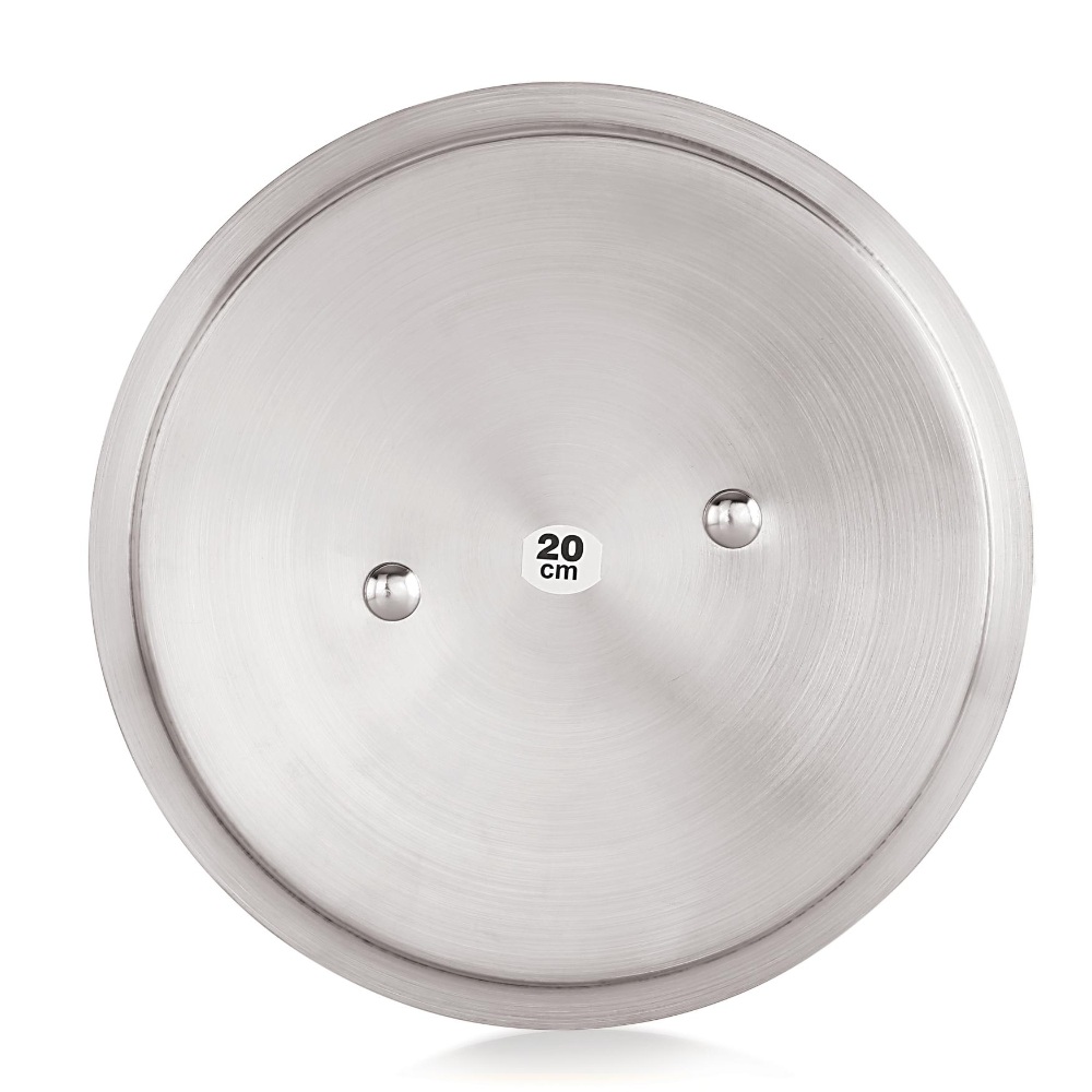 HAZEL Stainless Steel Cookware Plain Lid With Handle (Outer Diameter 30.2 cm, Inner Diameter 28 cm)