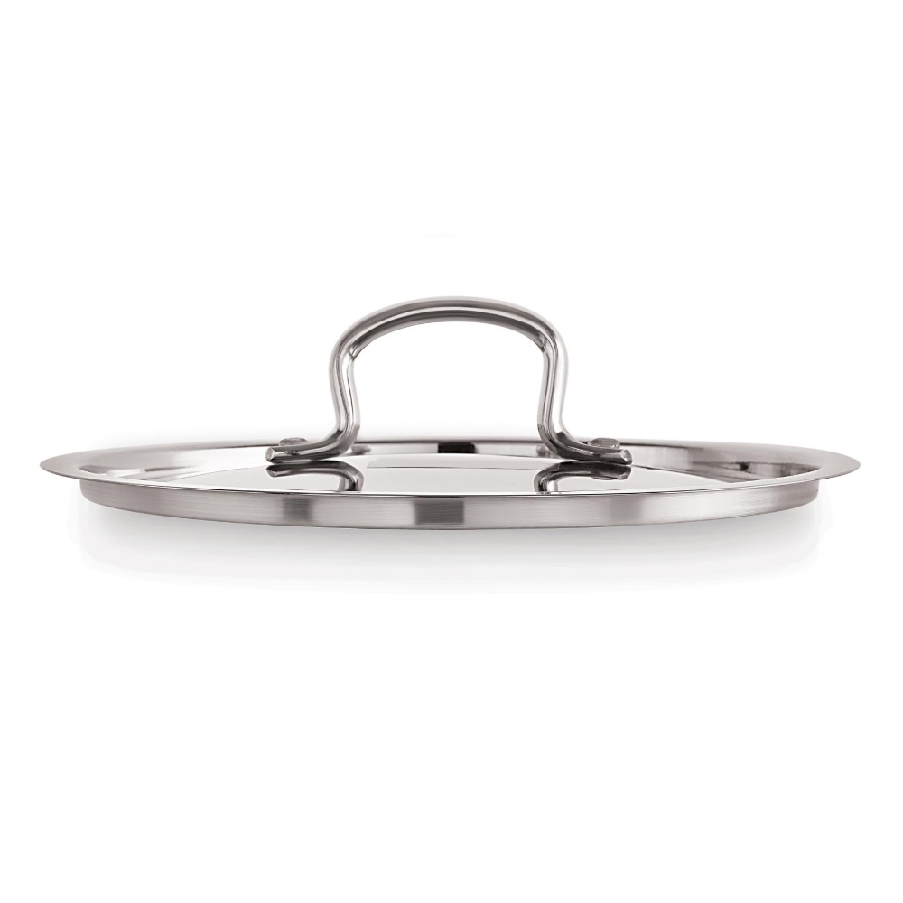 HAZEL Stainless Steel Cookware Plain Lid With Handle (Outer Diameter 30.2 cm, Inner Diameter 28 cm)