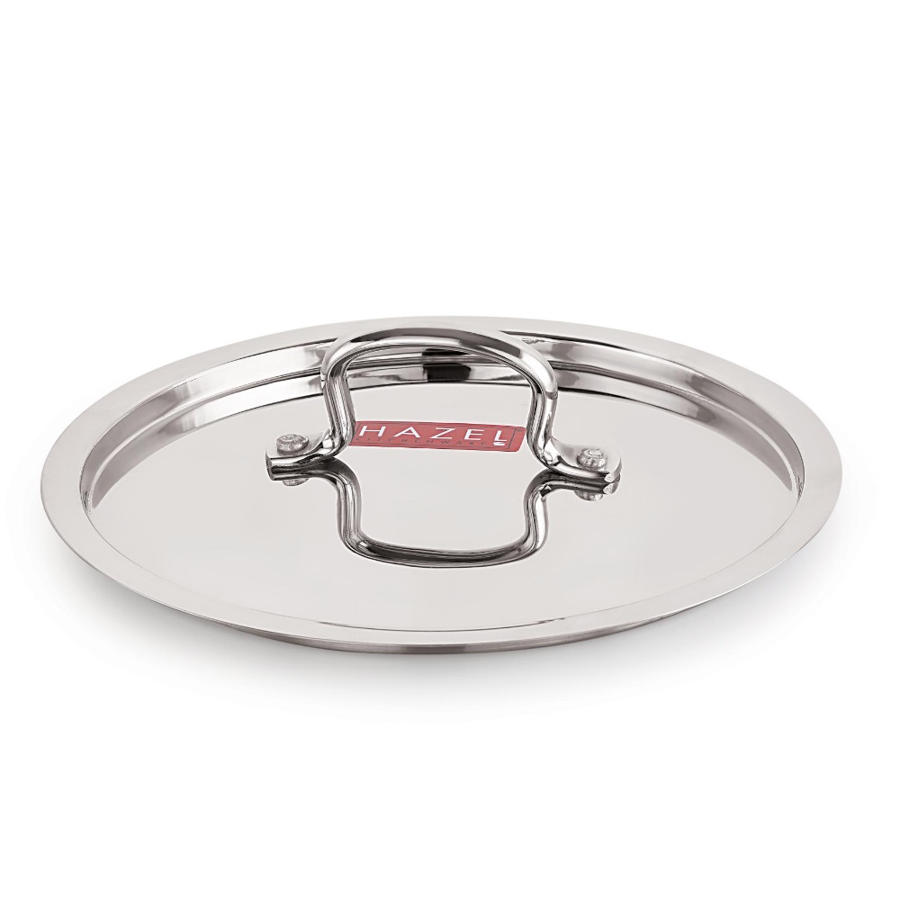 HAZEL Stainless Steel Cookware Plain Lid With Handle (Outer Diameter 32 cm, Inner Diameter 30 cm)
