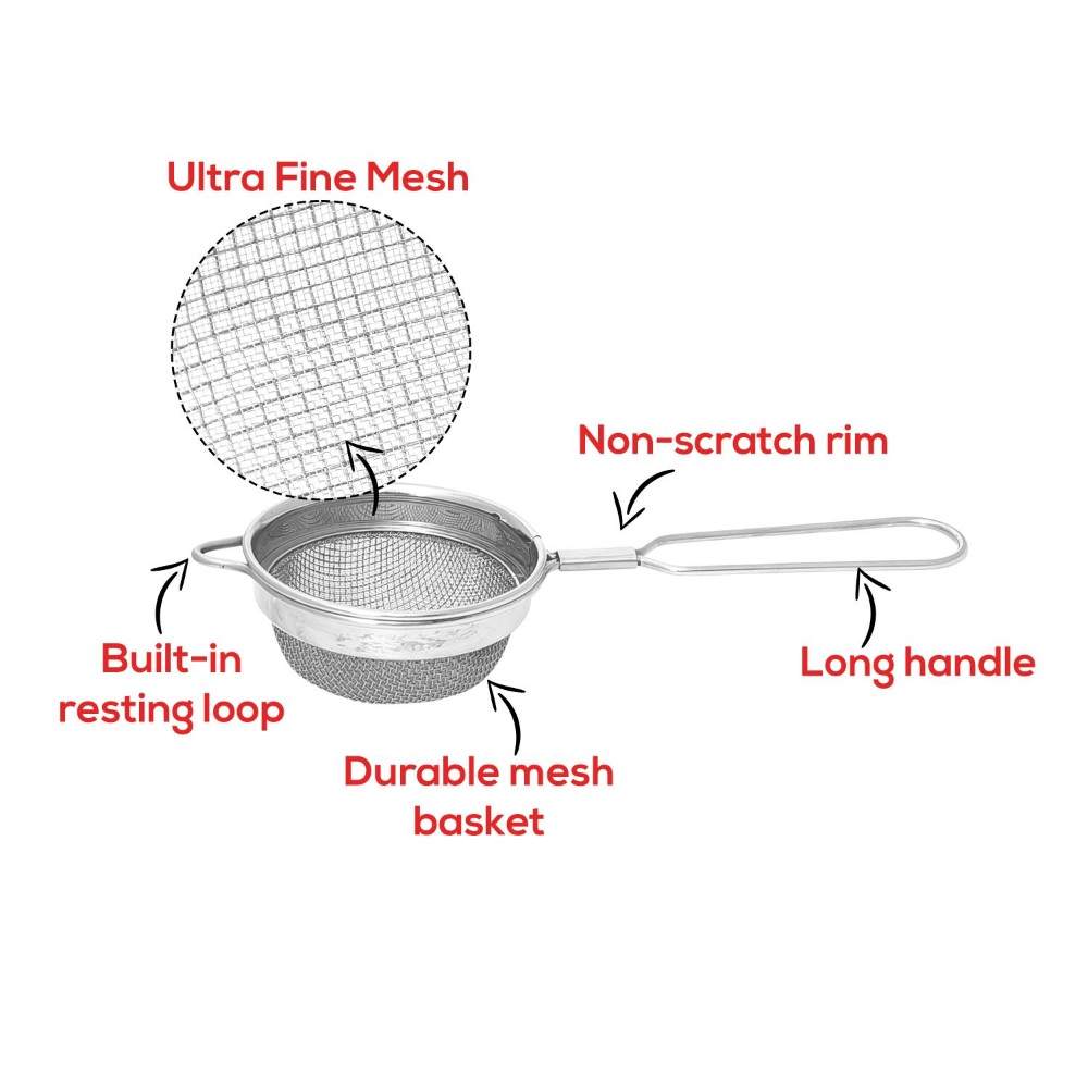 HAZEL Stainless Steel Tea Coffee Strainer Chalani Filter, 8.3 Cm Dia