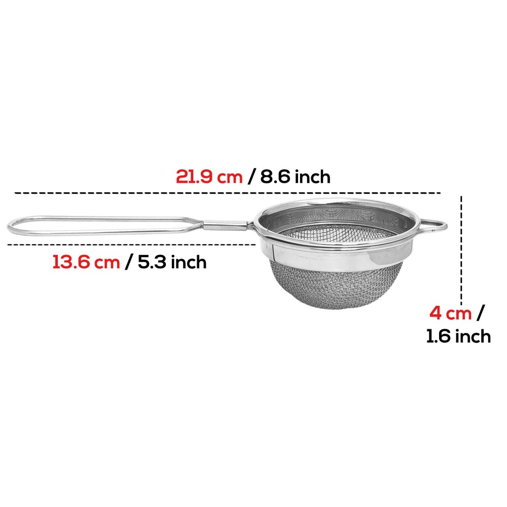 HAZEL Stainless Steel Tea Coffee Strainer Chalani Filter, 8.3 Cm Dia