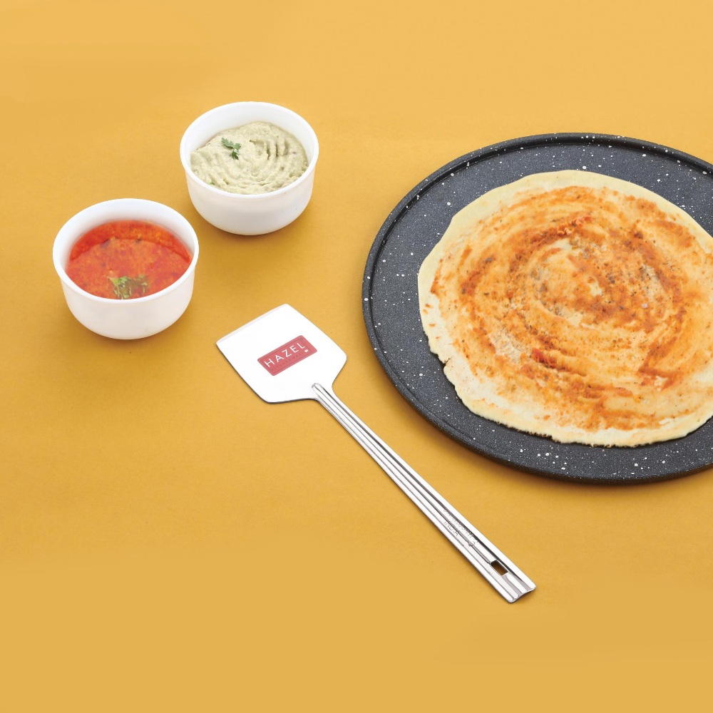 HAZEL Stainless Steel Dosa Flat Base Taveta Tavethi Palta Turner Spoon