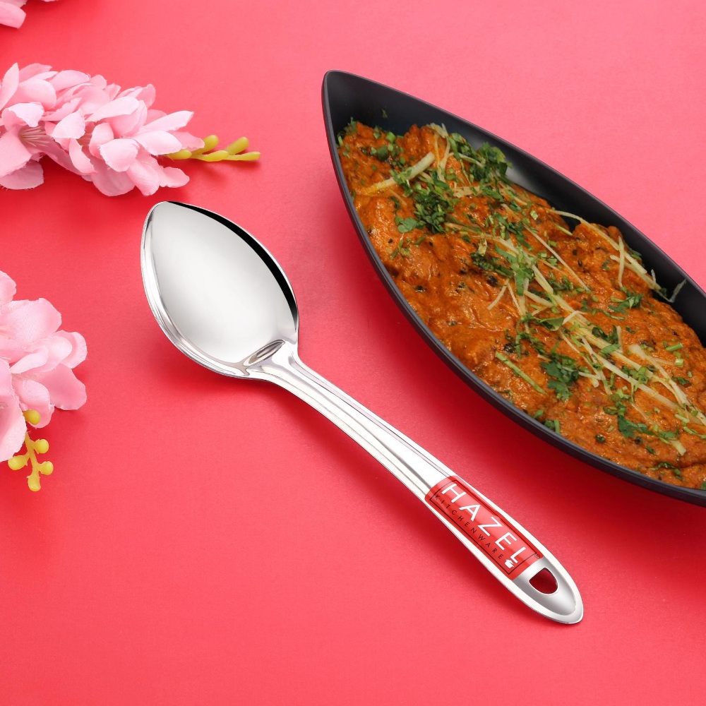 HAZEL Stainless Steel Pan Shape Serving Spoon Scooper Spatula Server Kitchen Utensils