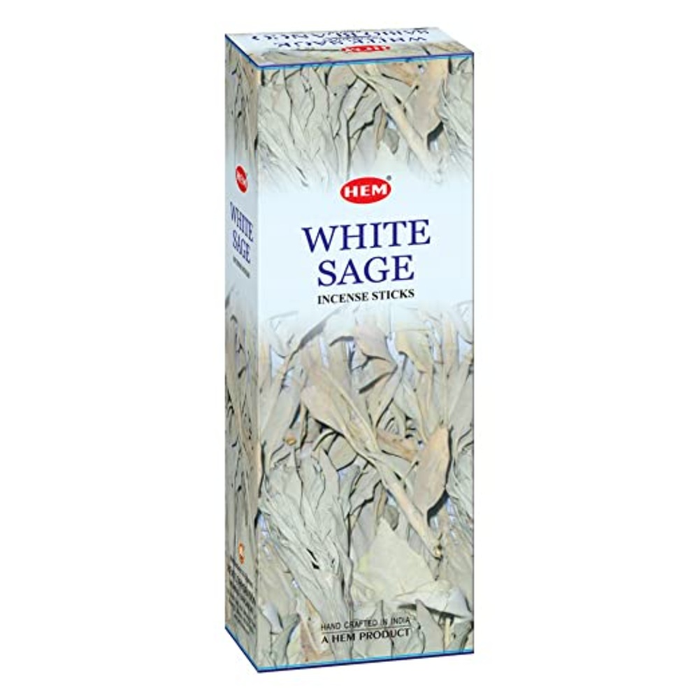 HEM White Sage Incense Sticks Agarbatti Set of 2 (120 Sticks)