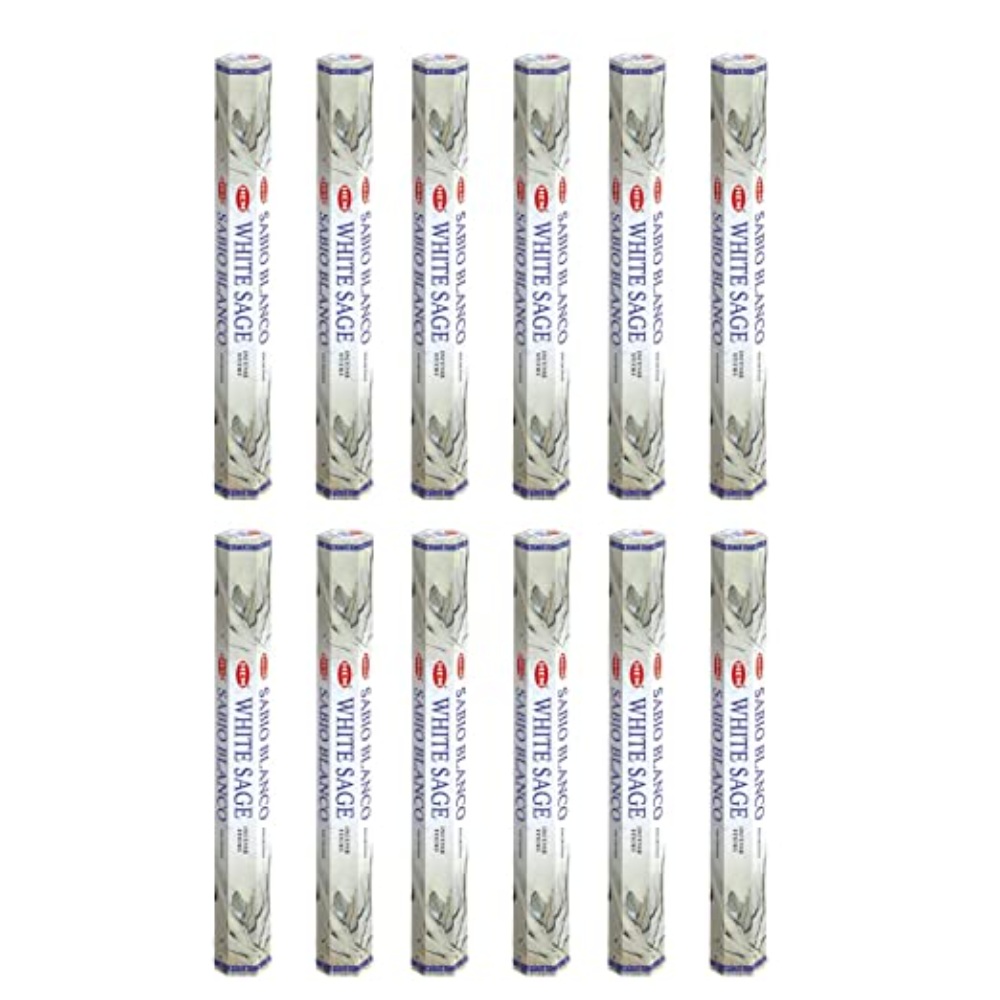 HEM White Sage Incense Sticks Agarbatti Set of 2 (120 Sticks)