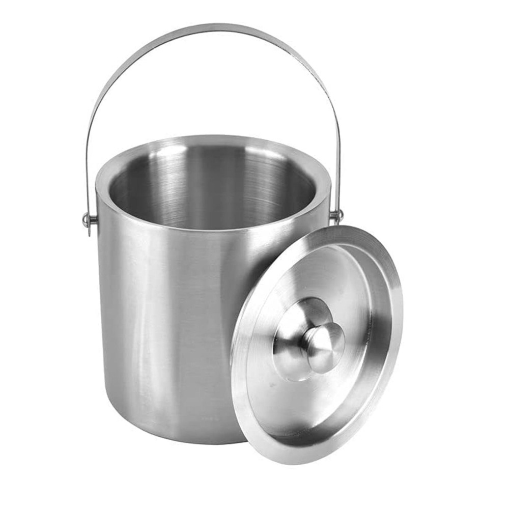 HAZEL Small Ice Bucket, 3 Hole Tong, Set Of 2