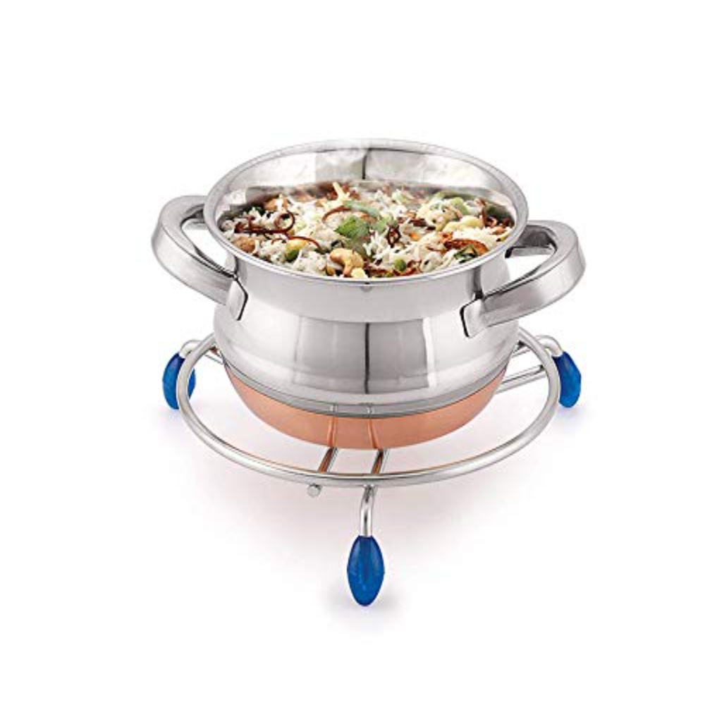 HAZEL Heat-Resistant Hot Pot Stand with Silicone Grip | Non-Slip Trivet for Kitchen & Dining Table | Diameter 17.5 cm