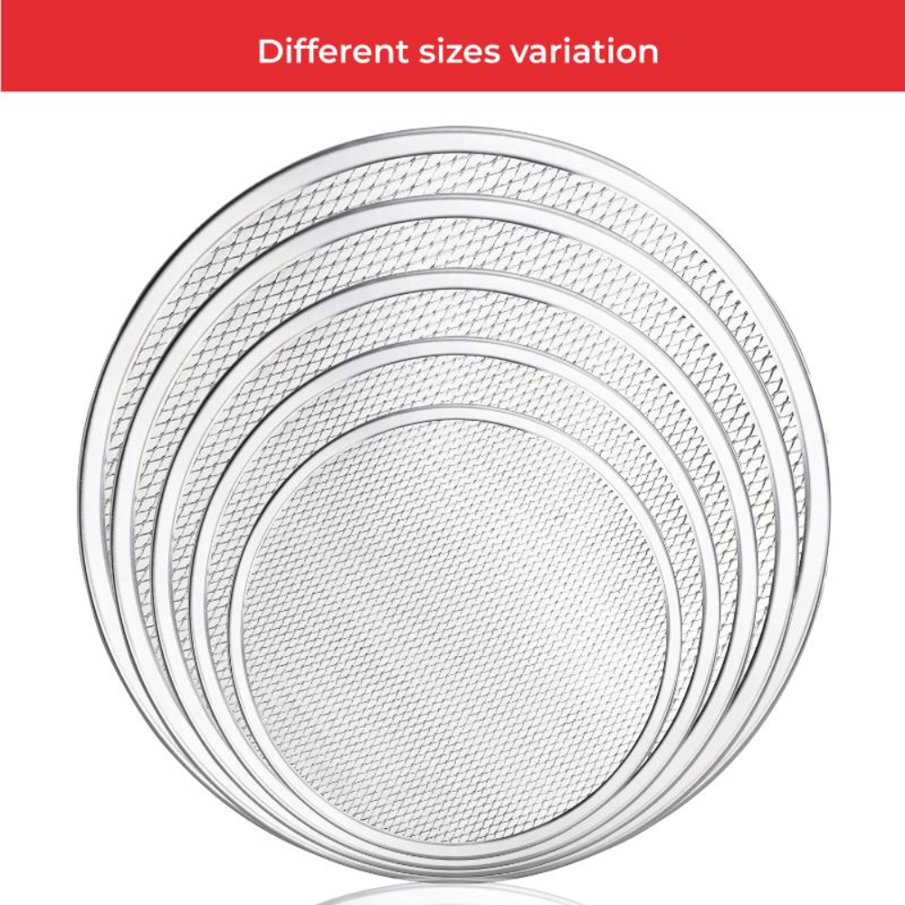 HAZEL Aluminum Pizza Mesh Tray | 8 Inch Round Baking Screen for Crispy Crust