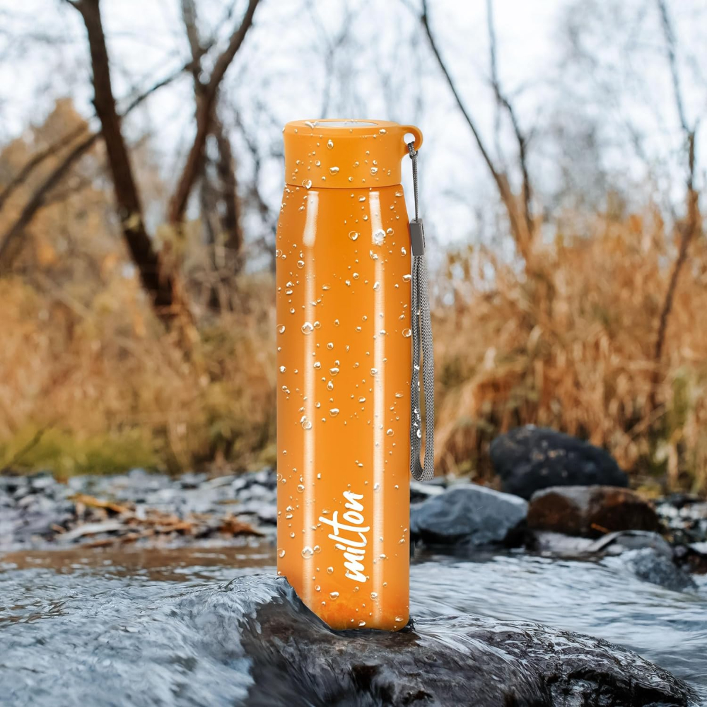 MILTON Handy 850 Stainless Steel Single walled Leak Proof Water Bottle, 780 ML, Orange