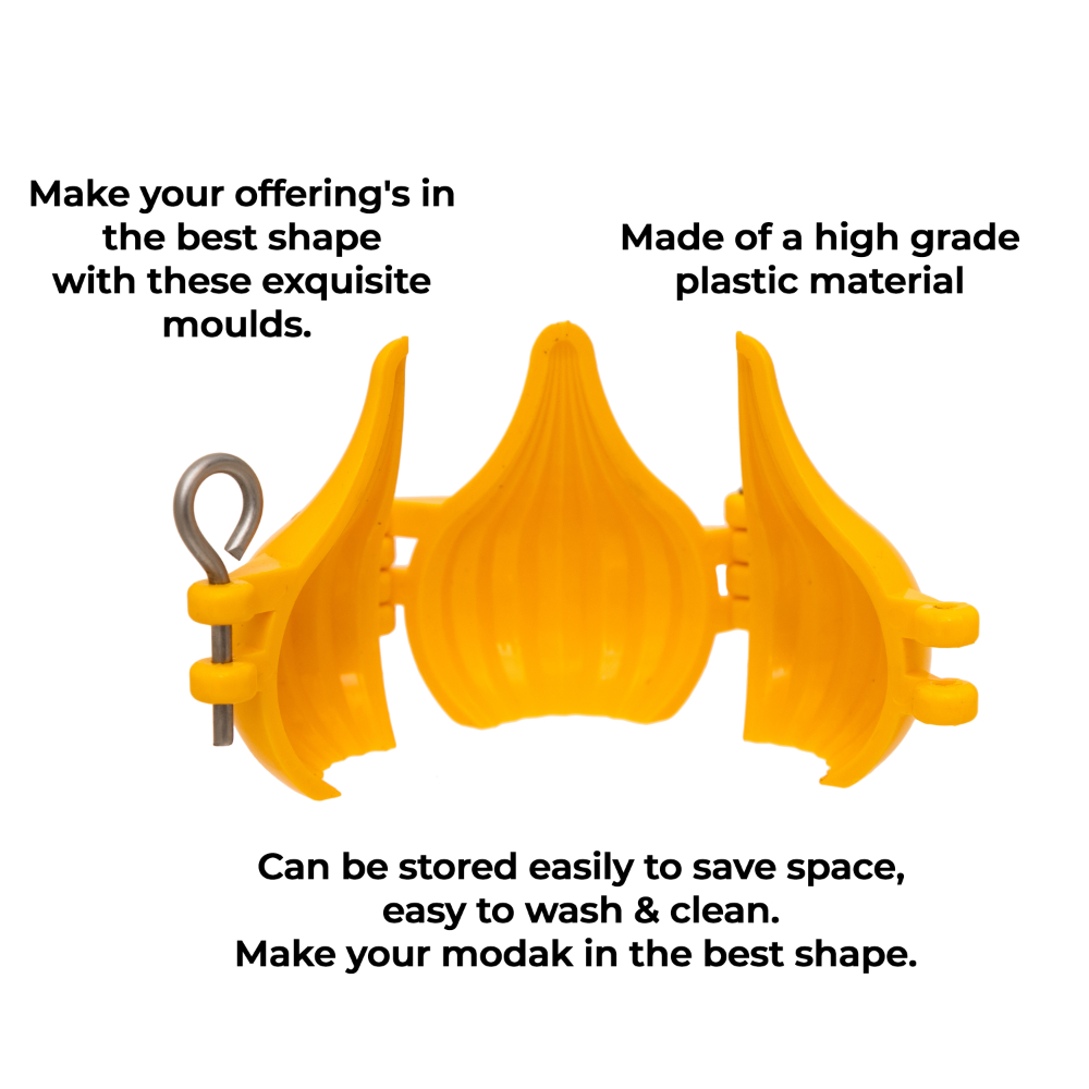 DS Plastic Modak Mould Maker for Ganpati | Chocolate Modak Shaper Sacha, 500 grams modak