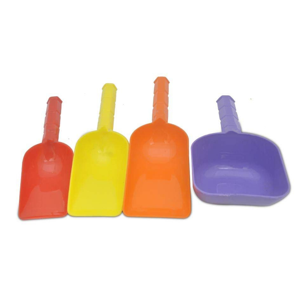 DS Plastic Kitchen Scoops | Reusable Ice Cube Scoop | Playing Scoop for Kids Set of 4