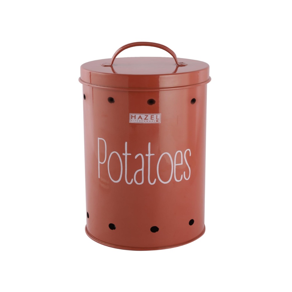 HAZEL Potato Storage Container For Kitchen | Container For Kitchen Storage | Food Grade Storage Container with Lid, 2.2 kg to 3 kg, Red