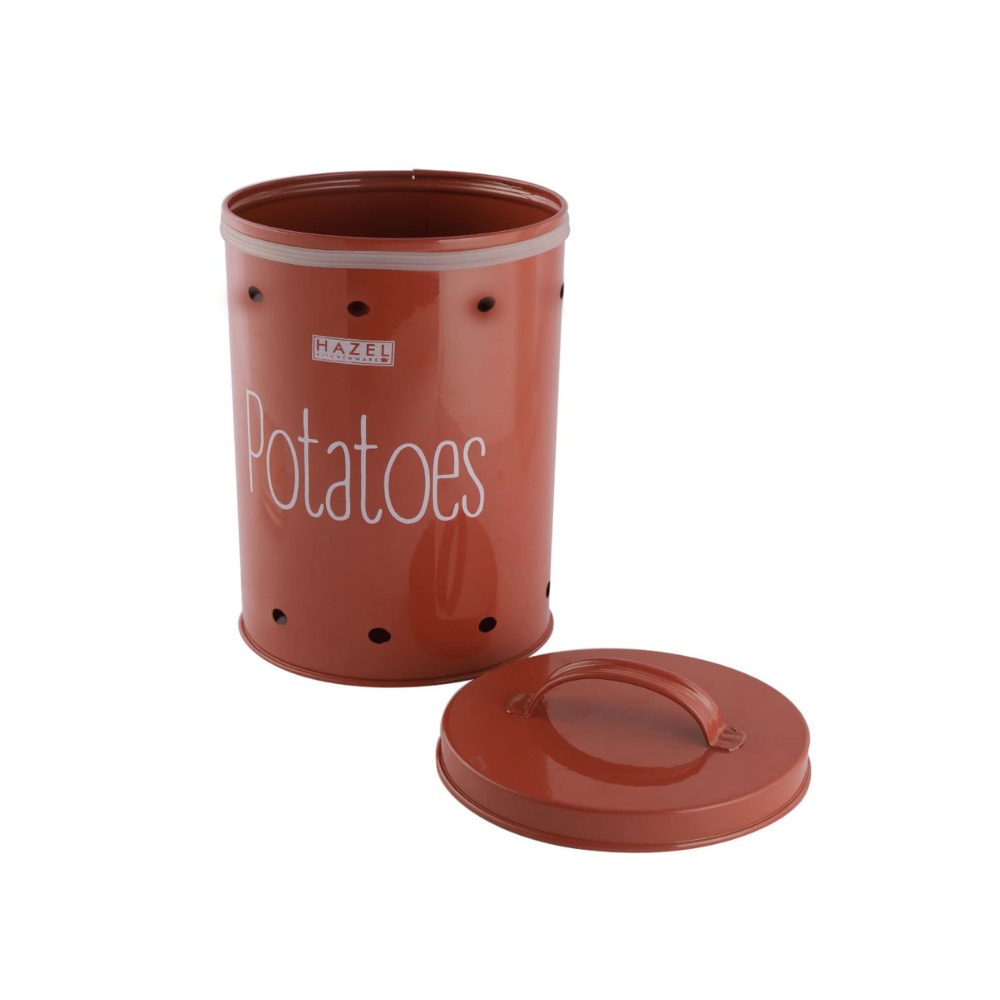 HAZEL Potato Storage Container For Kitchen | Container For Kitchen Storage | Food Grade Storage Container with Lid, 2.2 kg to 3 kg, Red