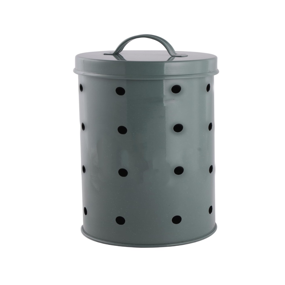 HAZEL Onion Storage Container For Kitchen | Container For Kitchen Storage | Food Grade Storage Container with Lid, 1.250 to 1.750 KG, Olive Green