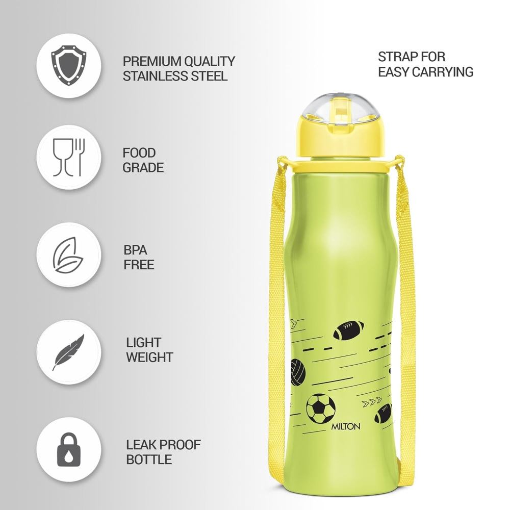 Milton Gaiety 650 Stainless Steel Insulated Water Bottle, 600 ml, Green