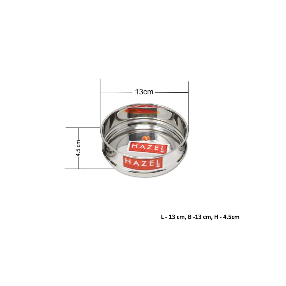 HAZEL Stainless Steel Cooker Dabba | Round Flat Dabba for Cooker set of 3