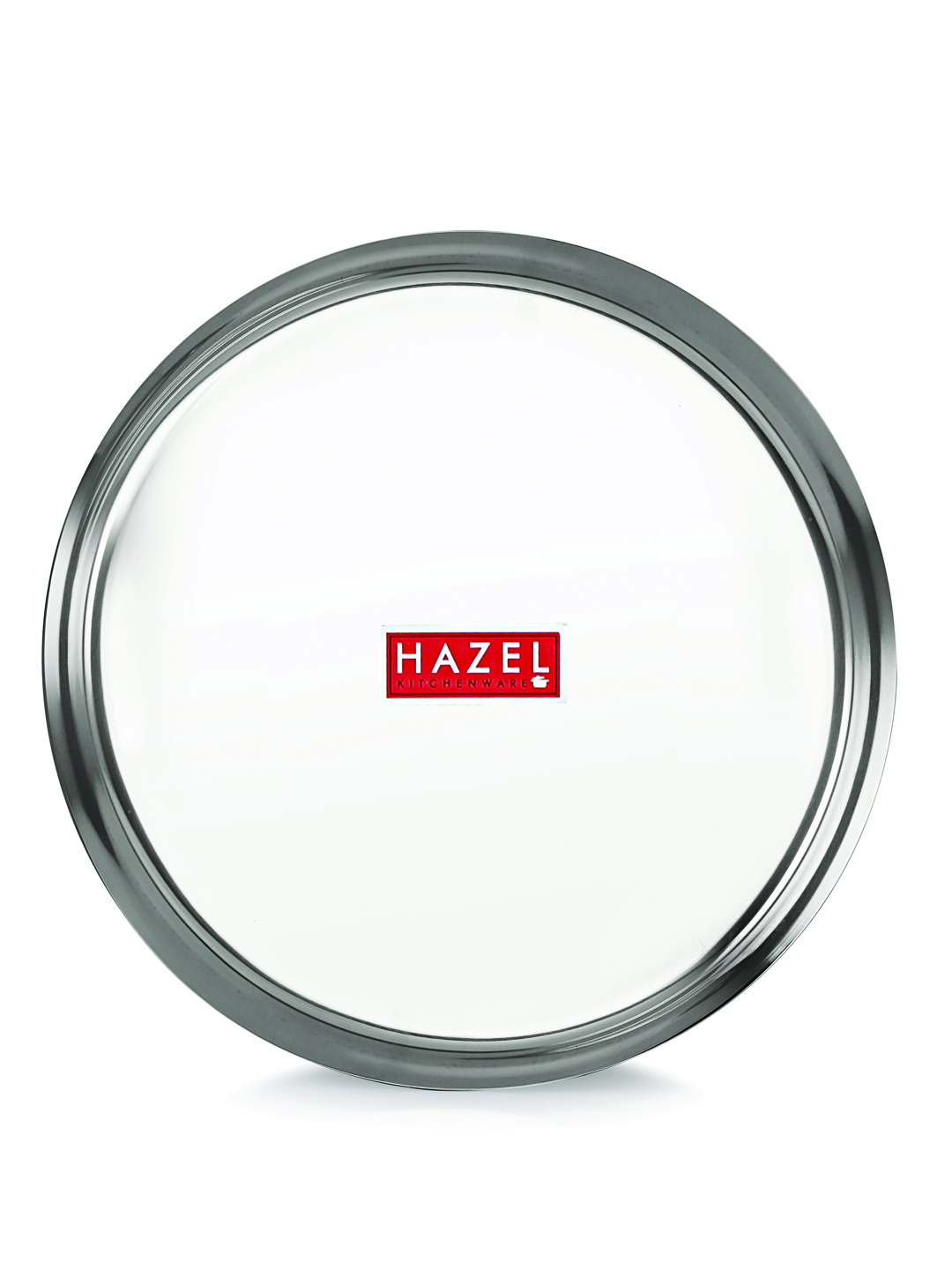 HAZEL Stainless Steel Dinner Set Of 12 | Dinner Set Steel (2 Steel Plate, 2 Steel Glass, 4 Bowl, 2 Spoon, 2 Dessert Plate) 12 Pieces, Silver