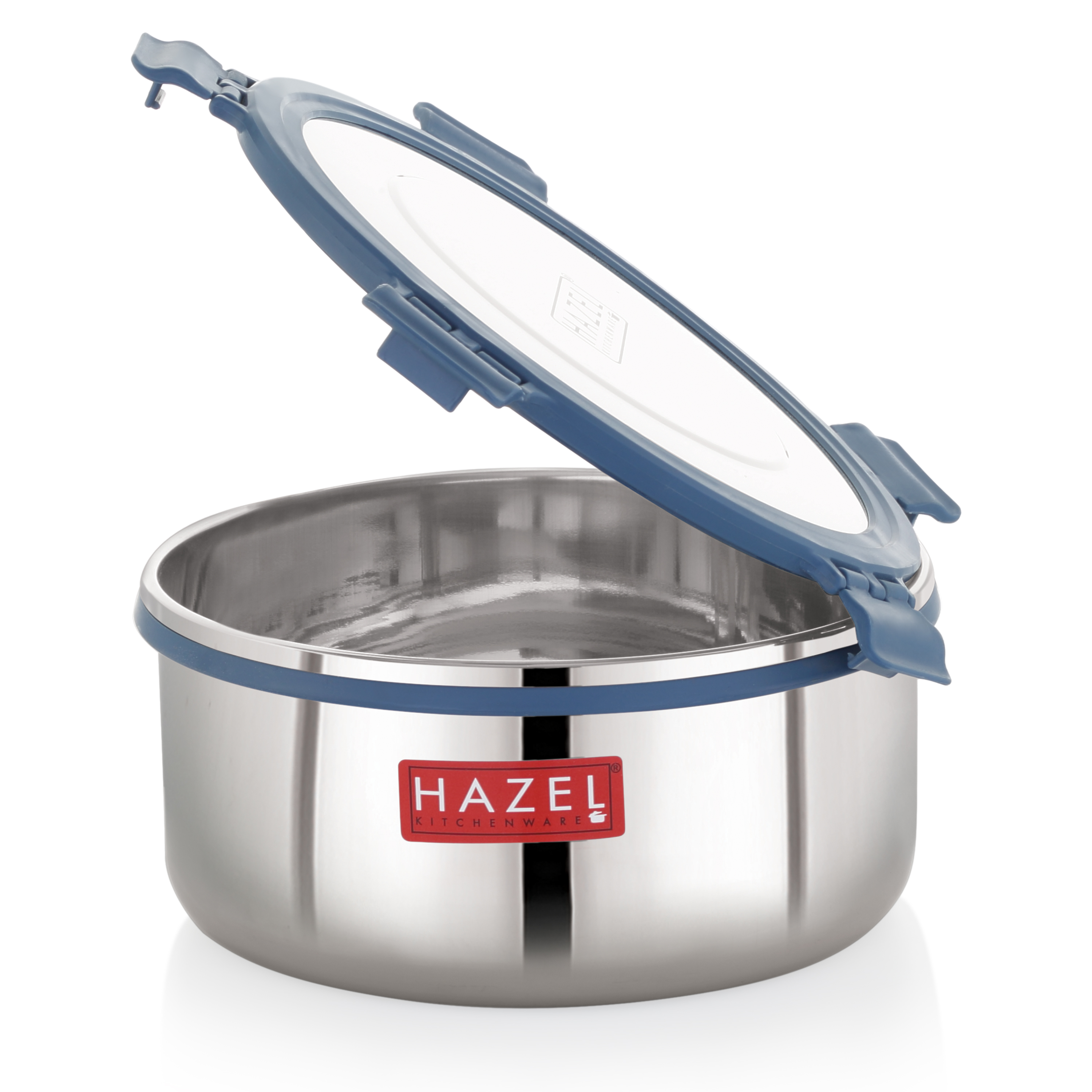 HAZEL Hercules Stainless Steel Kachori Ladoo Snack Storage Container, 1950 Ml, Airtight Dabba, Silver