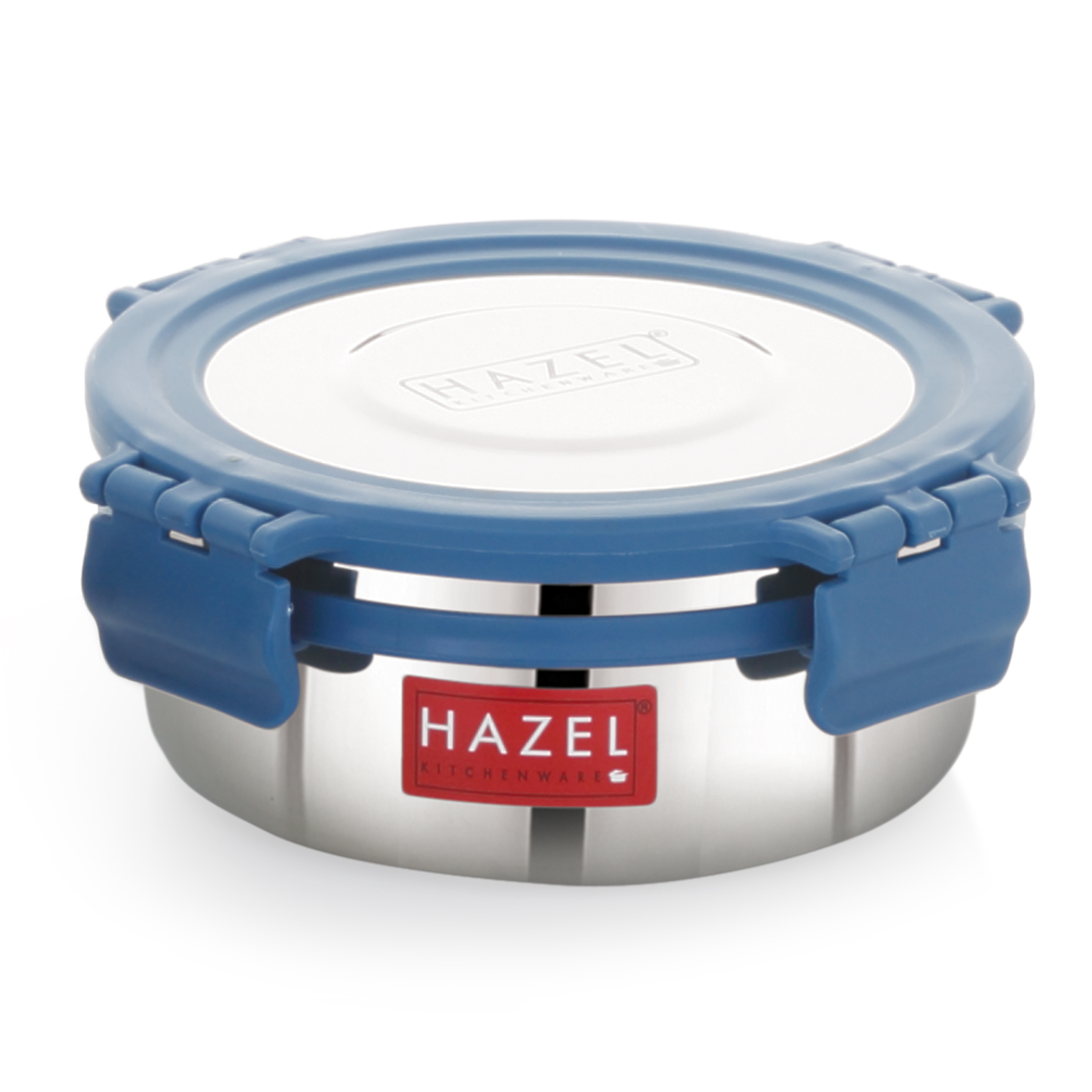 HAZEL Stainless Steel Storage Containers for Kitchen, Air Tight & Leak Proof, 360 Ml, Tiffin Box Set of 6
