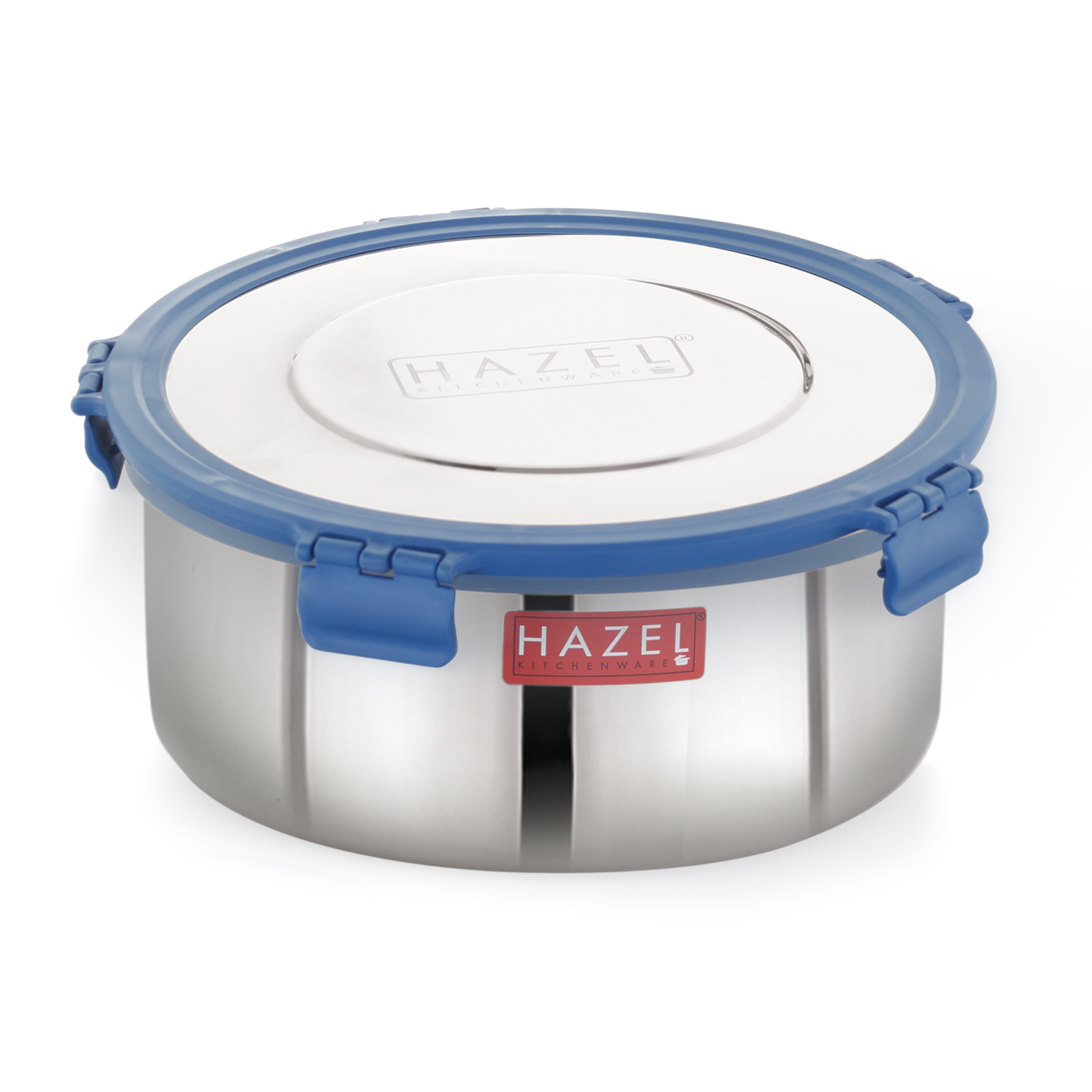 HAZEL Hercules Stainless Steel Wafer & Chips Snack Storage Container, 3000 Ml, Airtight Dabba, Silver