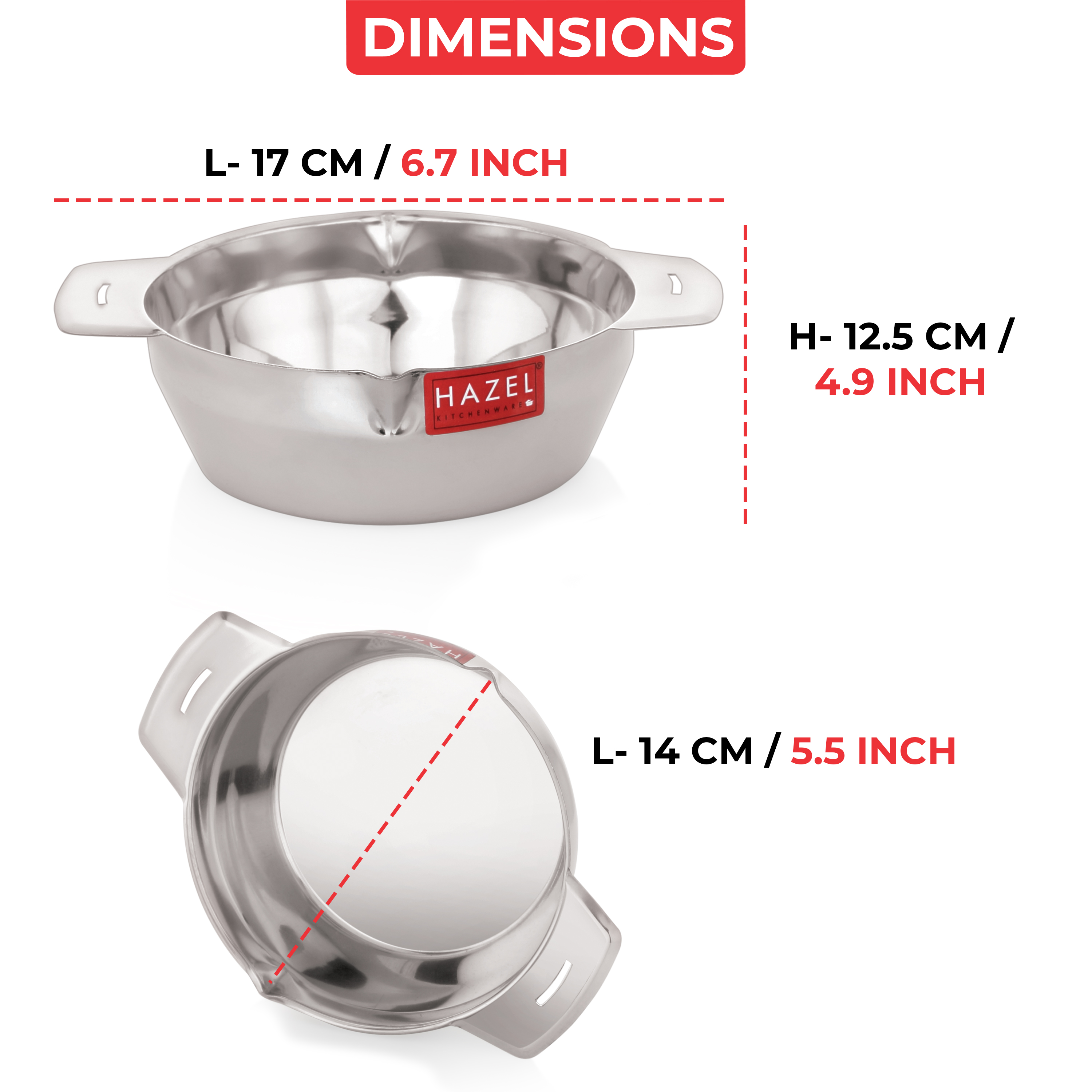 HAZEL Stainless Steel Hand Press Juicer - Manual Citrus Juicer Machine with Jali & Round Bowl