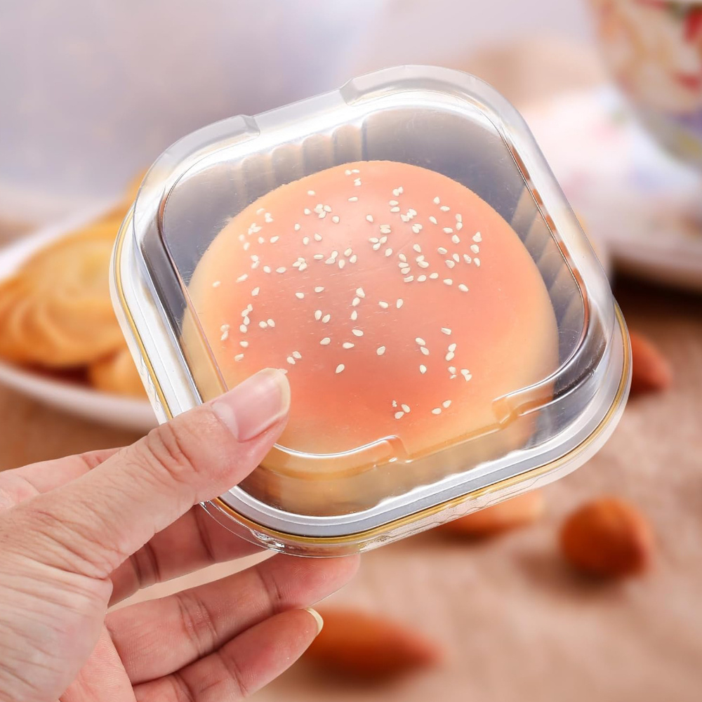 HAZEL 200ml Square Aluminium Foil Container for Cake, Brownie, Snacks | Oven Safe Disposable Dabba (Set of 10)