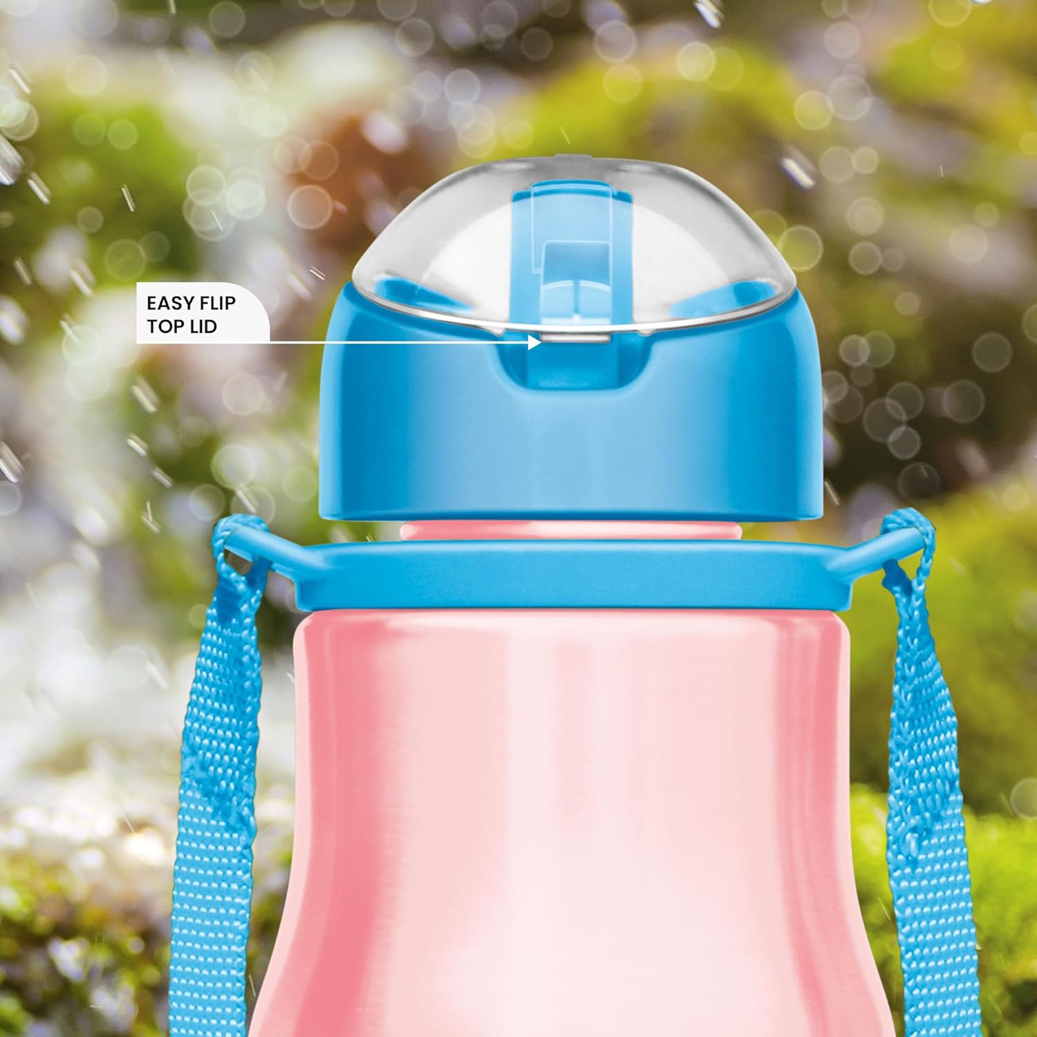 Milton Sipmate 650 Stainless Steel Sipper Water Bottle 600 ml, Single Walled, ISI Certified I Leak Proof Lid, Rust Proof I For School, Office, Gym I Blue (Loony Toons)
