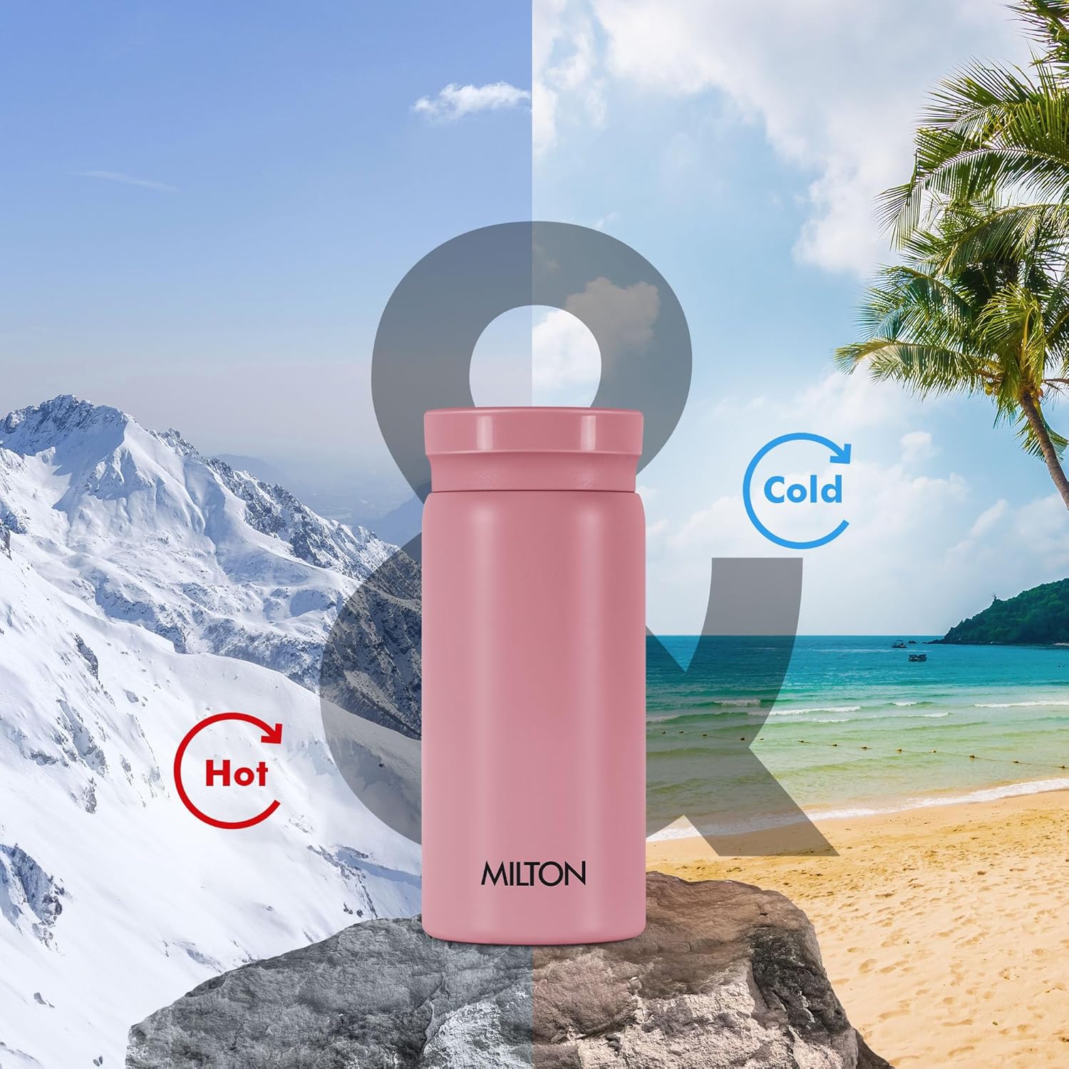 Milton Minimate 200 Thermosteel Insulated Water Bottle, 190 ml, 24 Hr Hot and Cold | Leak Proof Lid, ISI Certified I Vacuum Insulated | for Office, Gym, School | Berry