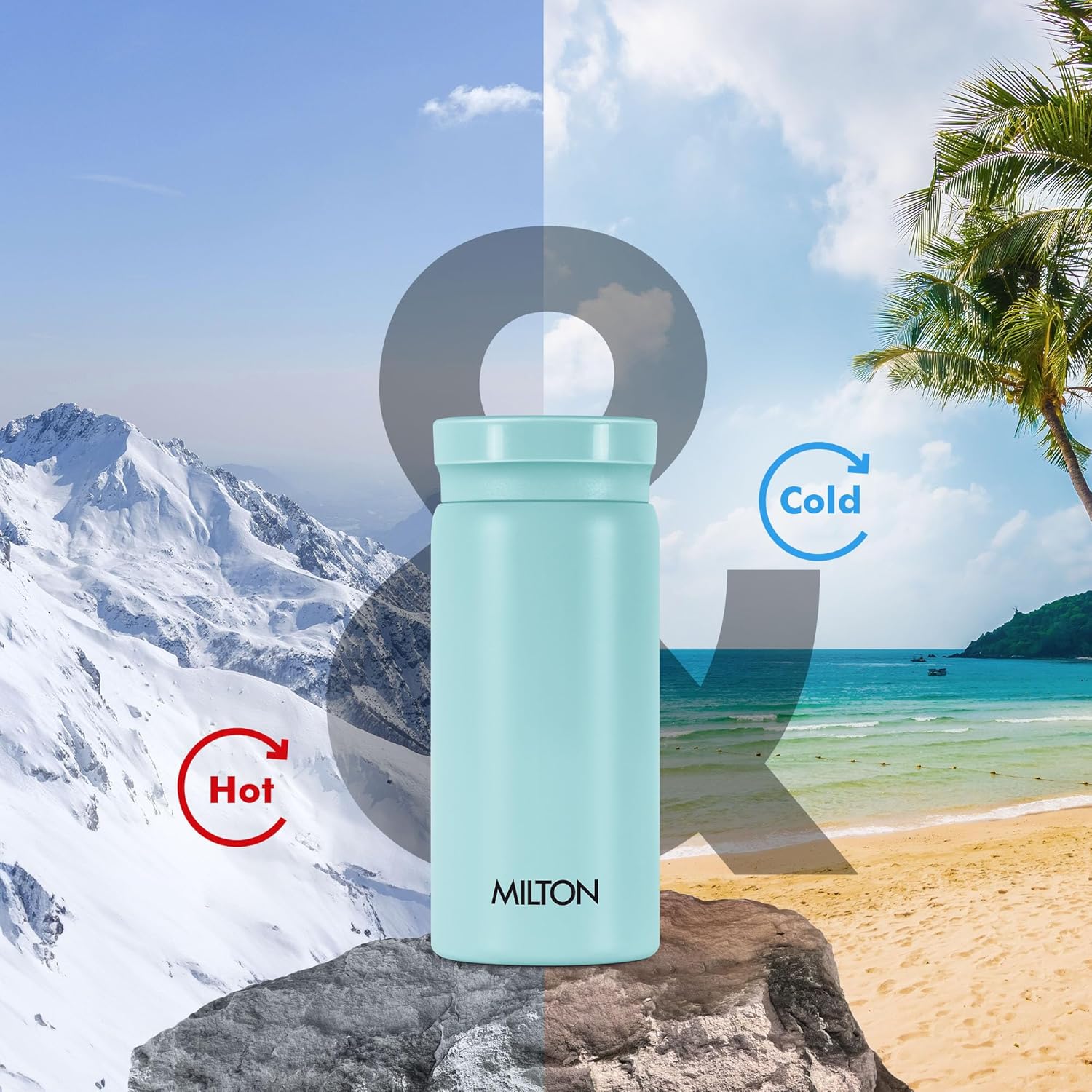 Milton Minimate 200 Thermosteel Insulated Water Bottle, 190 ml, 24 Hr Hot and Cold | Leak Proof Lid, ISI Certified I Vacuum Insulated | for Office, Gym, School | Blue