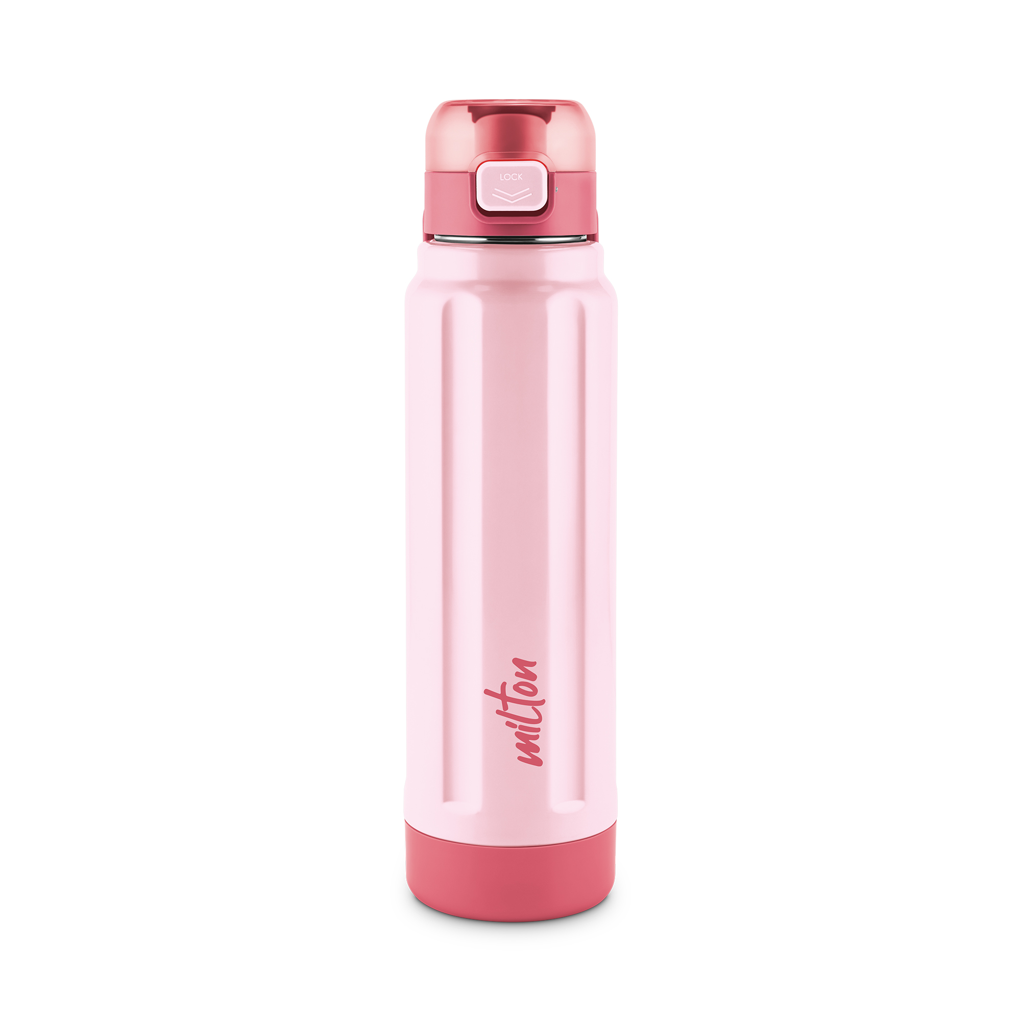 Milton Taurus 900 Steel Thermoware Cold PU Insulated, Leak Proof Water Bottle 640 ml Bottle (Pack of 1, Light Pink, Steel)
