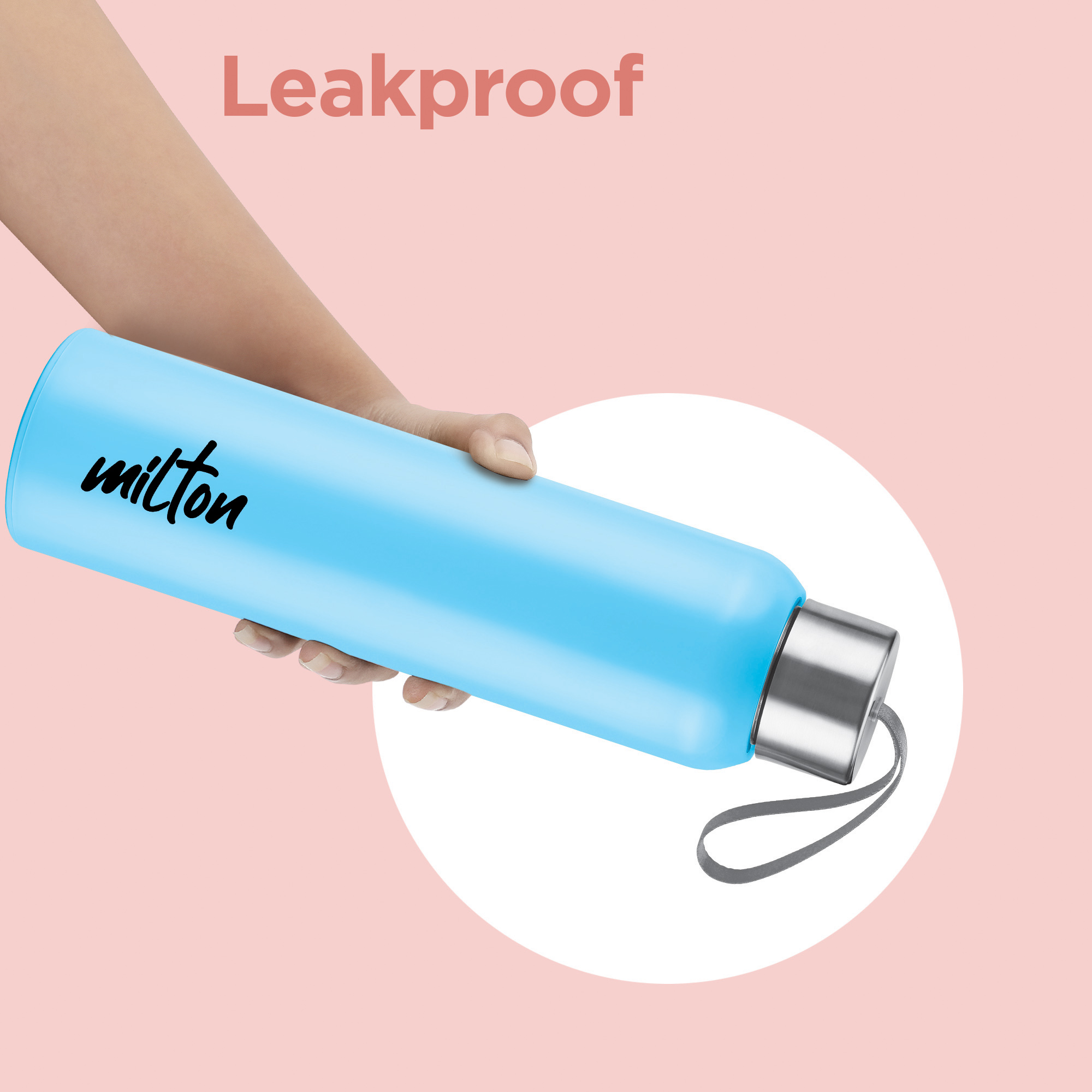 Miton Halo Steel Water Bottle - 640 ml, Blue