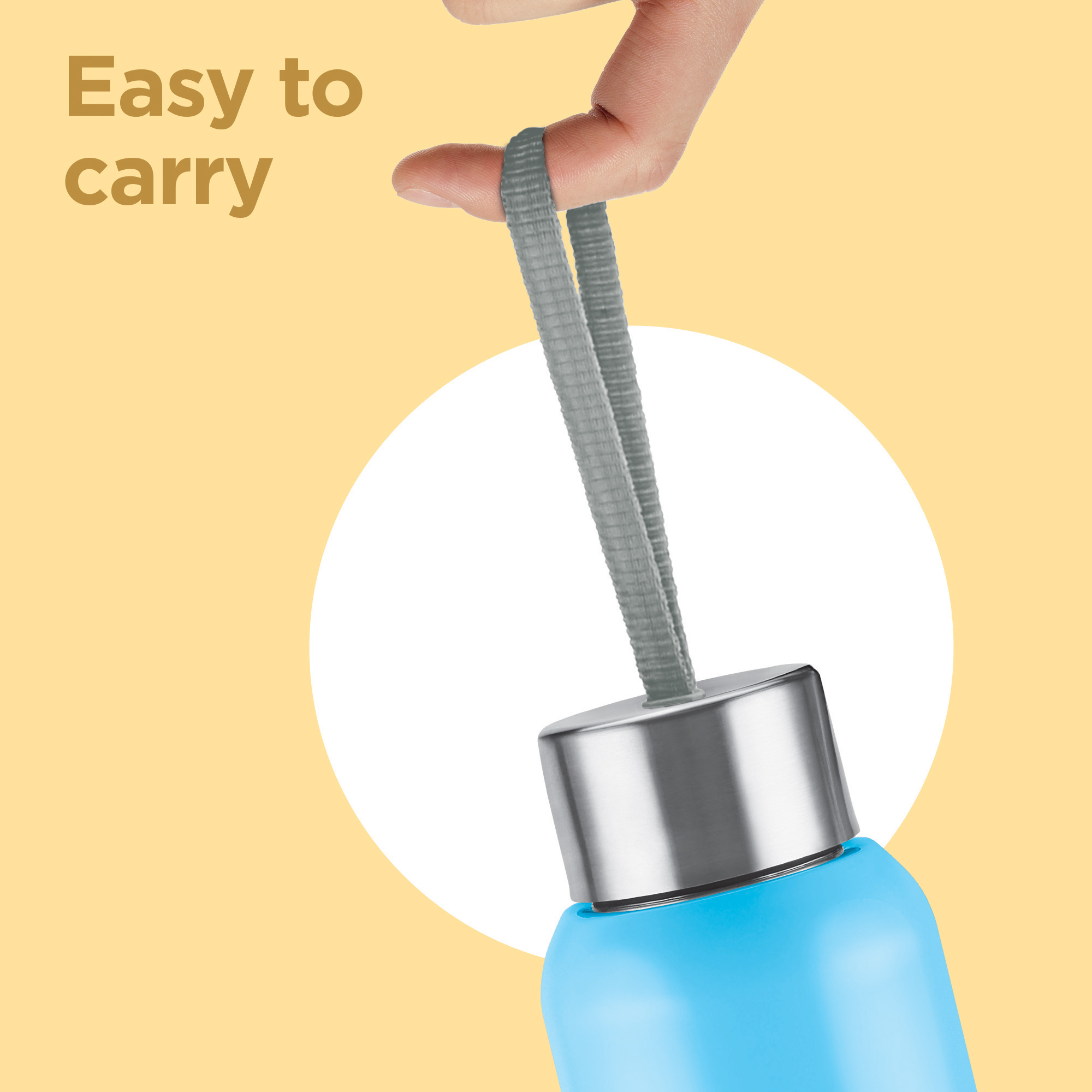 Miton Halo Steel Water Bottle - 640 ml, Blue
