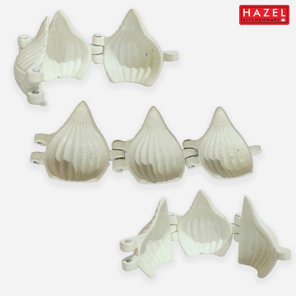 HAZEL Aluminium Modak Mould | 21 Kali Modak Maker | Traditional Modak Sacha for Ganpati | Laddu Ladoo Peda Mould
