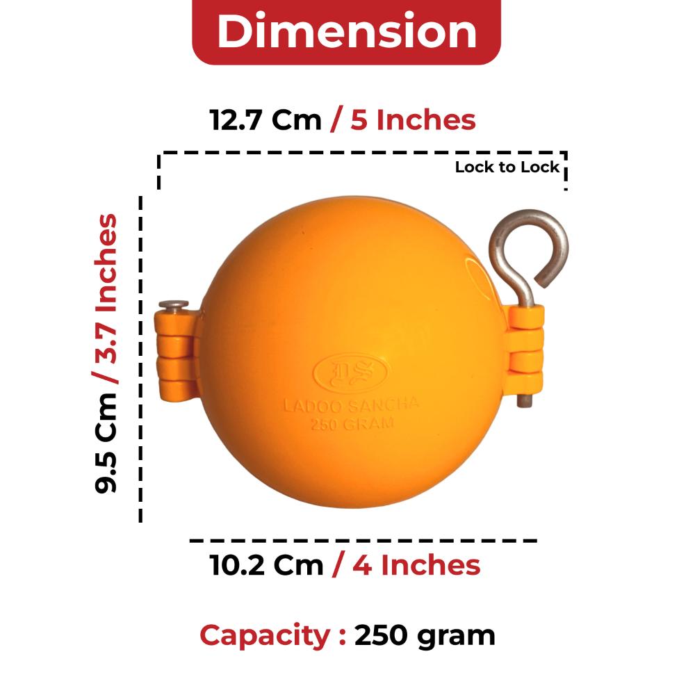 DS Ladoo Sancha 250 Gram | Small Size Ladoo Maker Mould for Kitchen | Easy Round Ladoo Shaper for Festivals & Prasadam