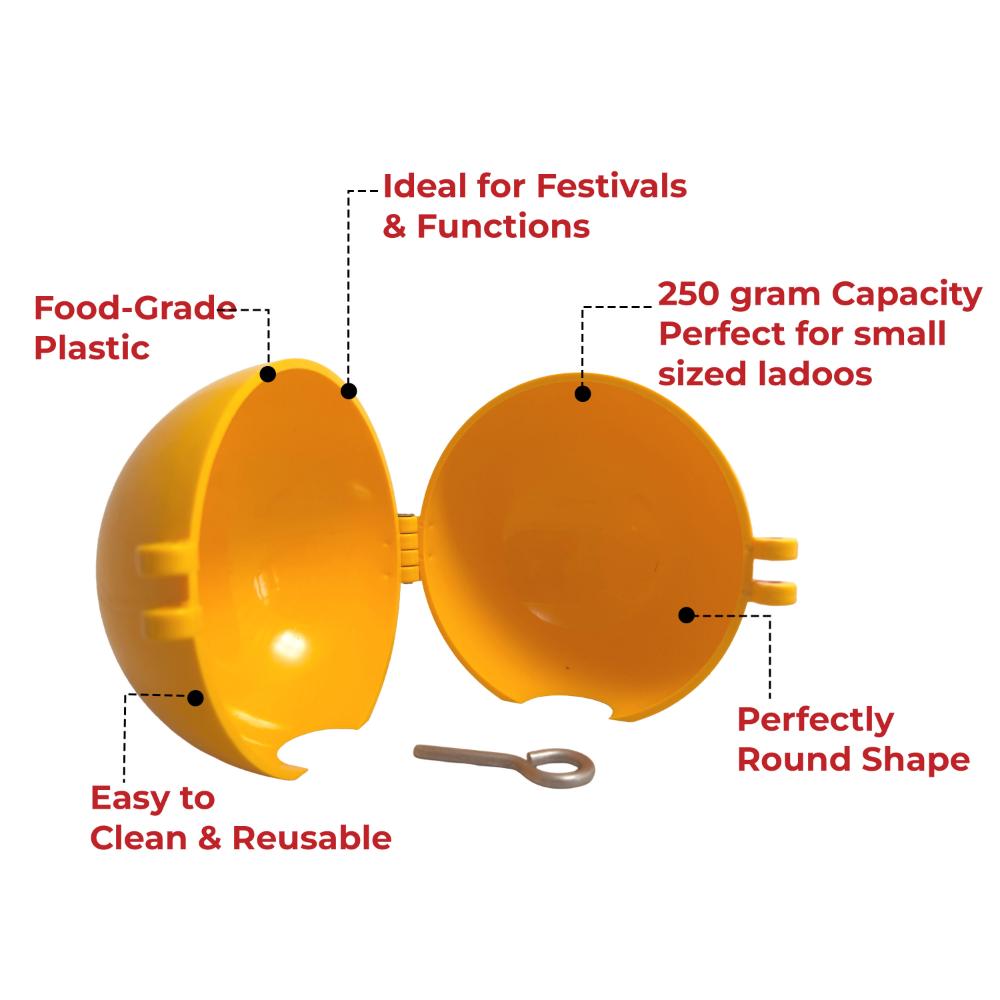 DS Ladoo Sancha 250 Gram | Small Size Ladoo Maker Mould for Kitchen | Easy Round Ladoo Shaper for Festivals & Prasadam