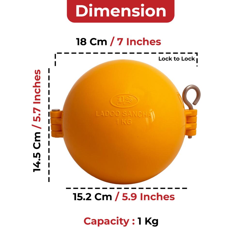 DS Ladoo Sancha 1 Kg | Spherical Ladoo Maker Mould for Kitchen | Easy Ladoo Shaper for Festivals & Celebrations