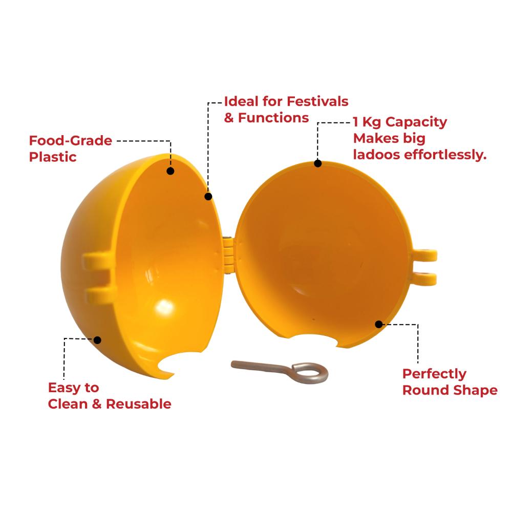 DS Ladoo Sancha 1 Kg | Spherical Ladoo Maker Mould for Kitchen | Easy Ladoo Shaper for Festivals & Celebrations