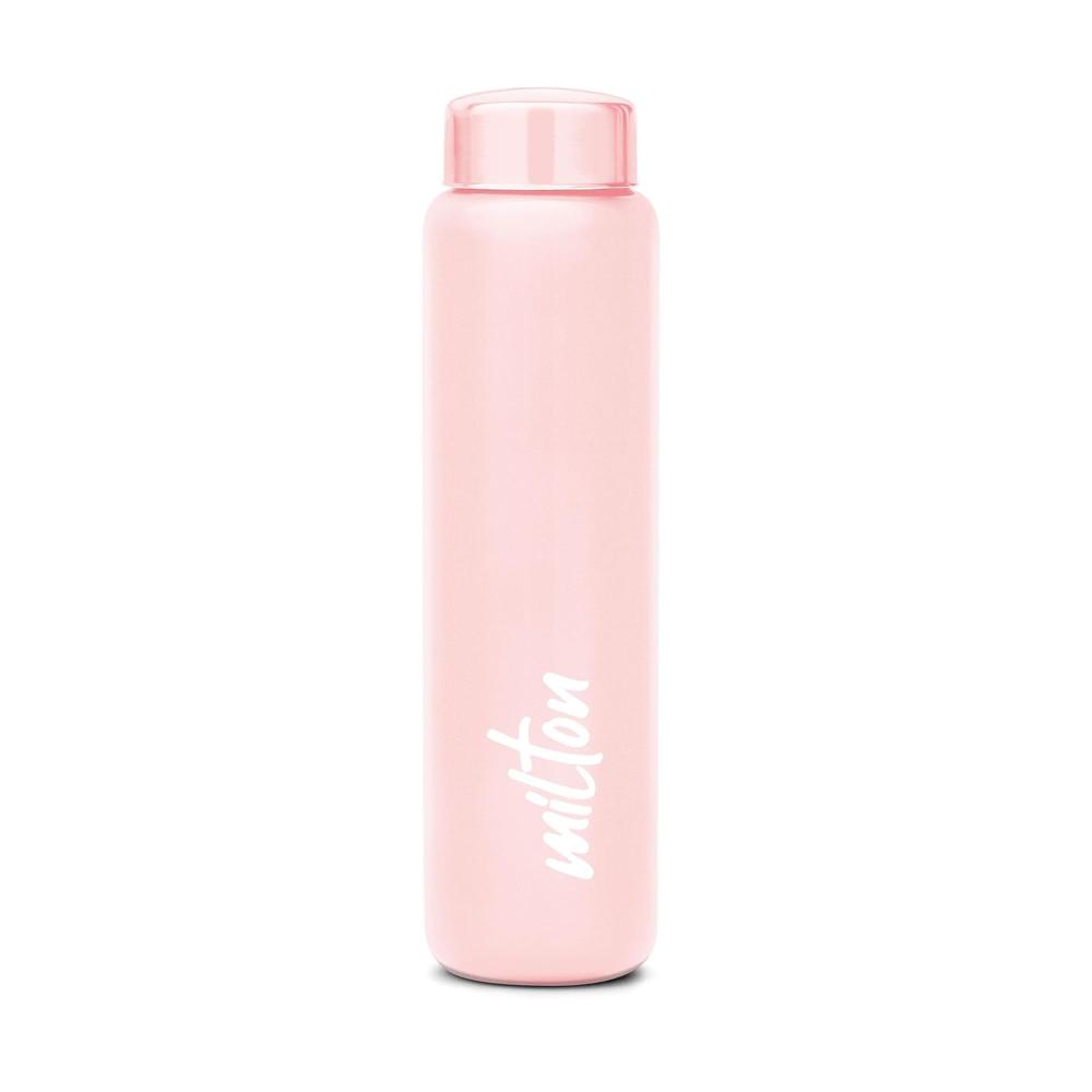 MILTON Aqua 1000 Stainless Steel Water Bottle 950 ml, Single Walled, ISI Certified I Leak Proof Lid, Rust Proof I For School, Office, Gym I Pink