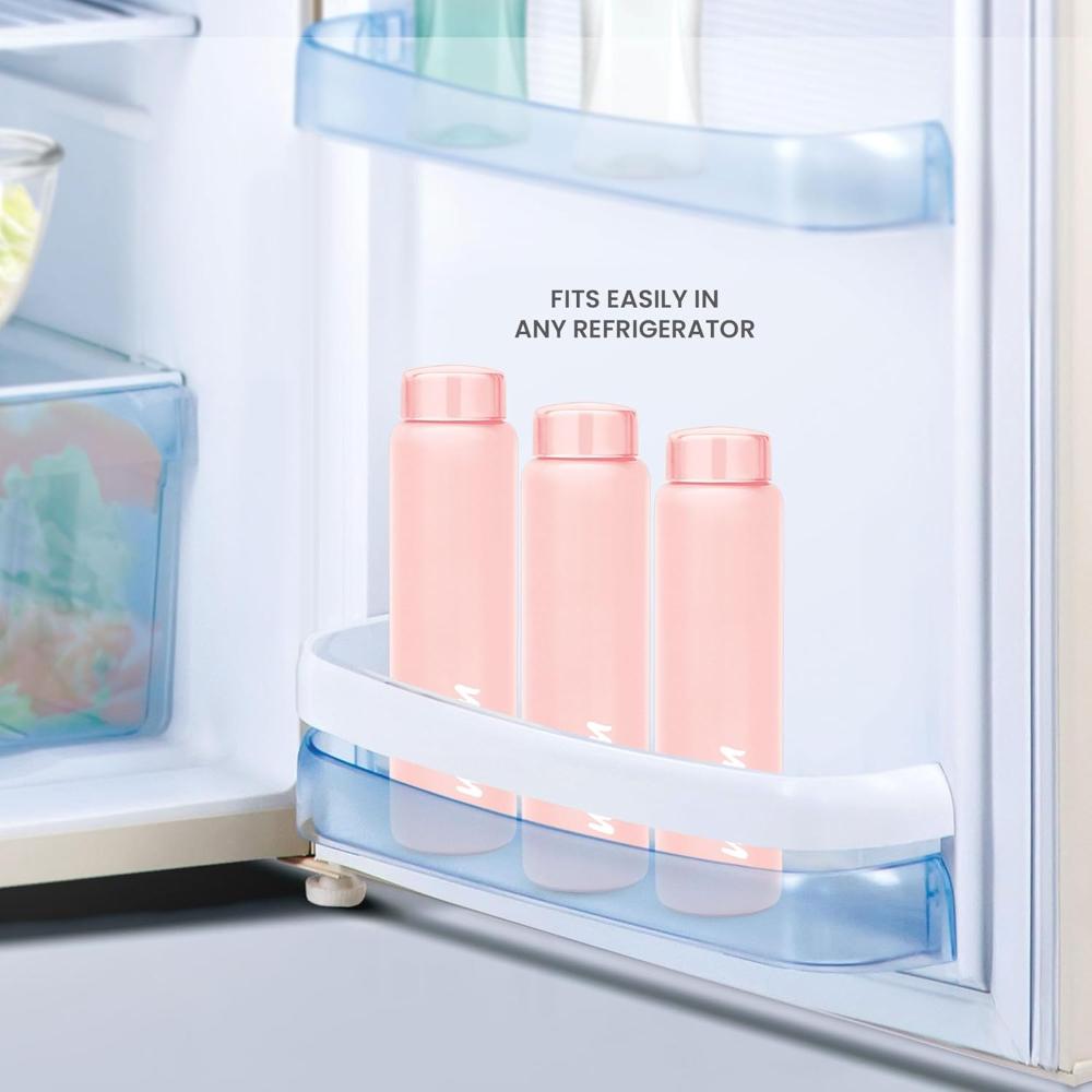 MILTON Aqua 1000 Stainless Steel Water Bottle 950 ml, Single Walled, ISI Certified I Leak Proof Lid, Rust Proof I For School, Office, Gym I Pink