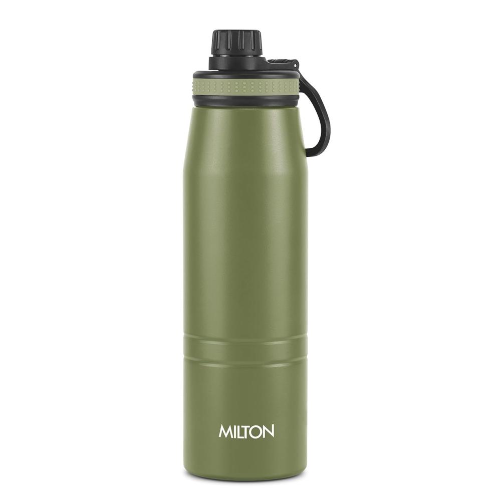 Milton Sparkle 900 Stainless Steel Water Bottle 925 ml with Easy Sip Cap, Military Green