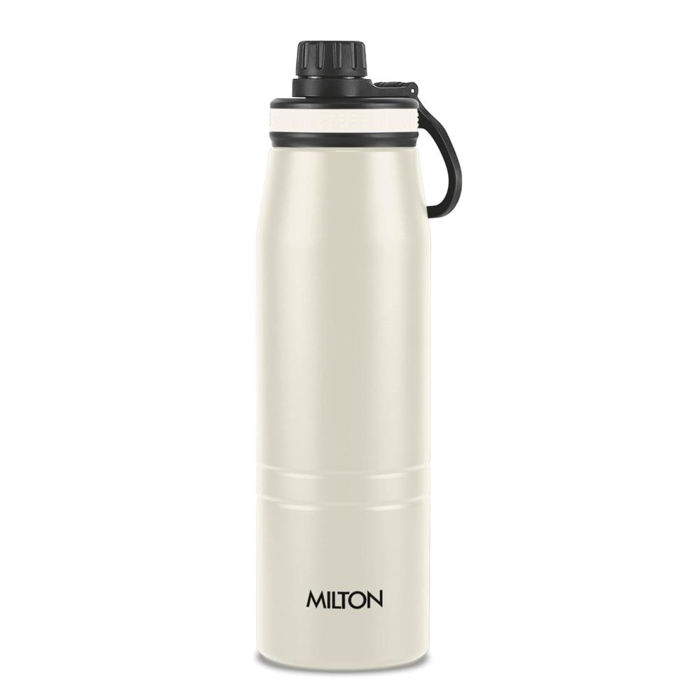 Milton Sparkle 900 Stainless Steel Water Bottle 925 ml with Easy Sip Cap, Ivory