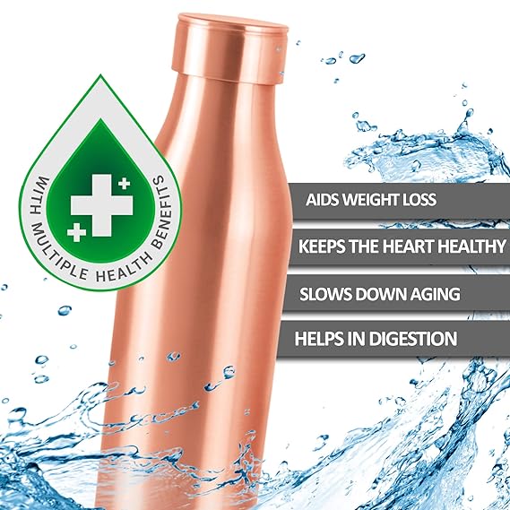 Milton Copper Charge 1000 Water Bottle, 850 ml, Set of 1, Copper