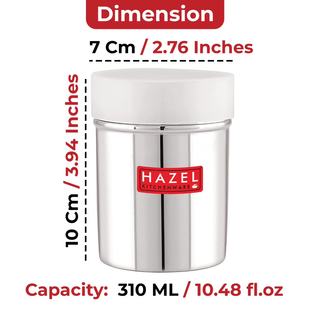HAZEL Stainless Steel Dredger with Handle And Plastic Lid Cap |Shaker for Masala and Salt