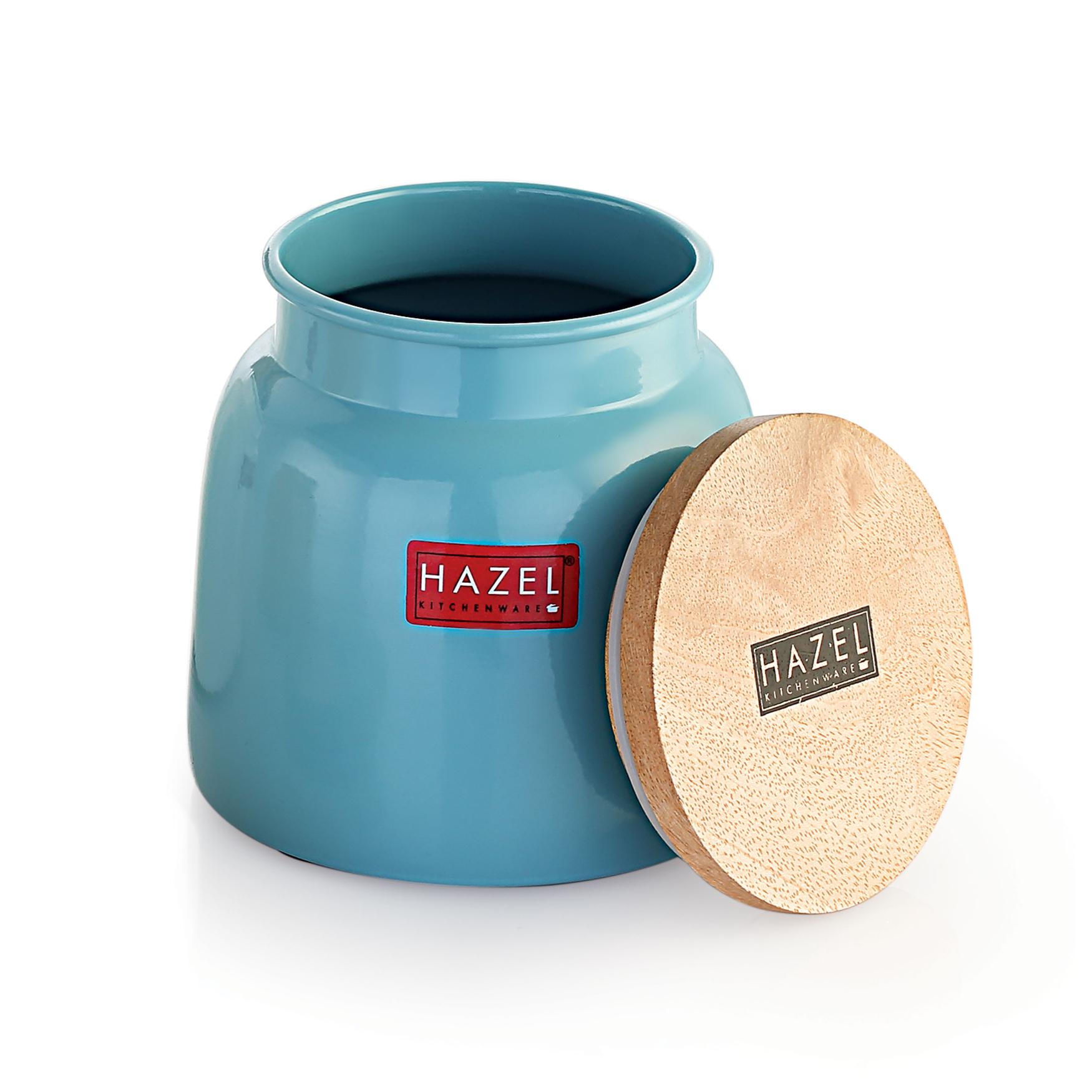 HAZEL Storage Container for Kitchen | Air Tight Container for Storage with Lid, Blue, 750 ML
